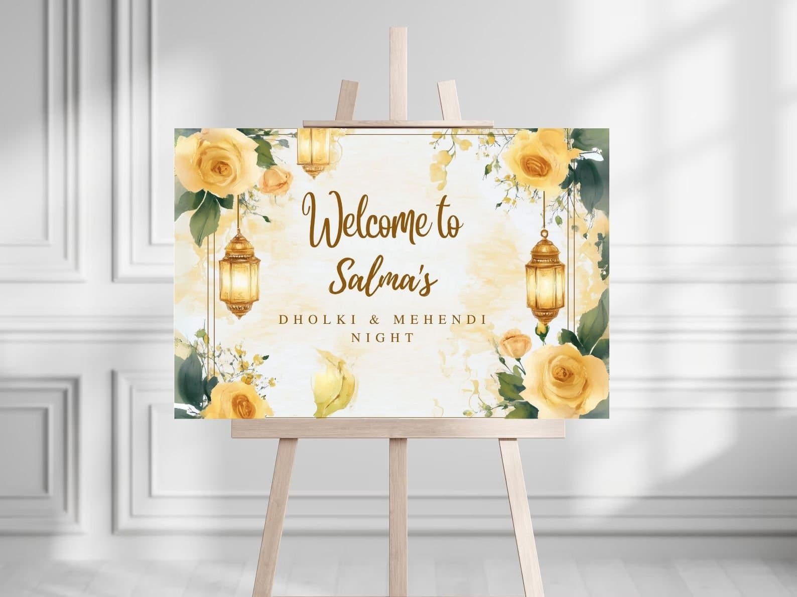 Mehndi Welcome Sign, A1, A2, A3, A4, Pakistani Wedding, Dholki Night, Muslim Dholak Welcome Sign, Colorful Dholki Sign, Mehendi Welcome Sign - image 3