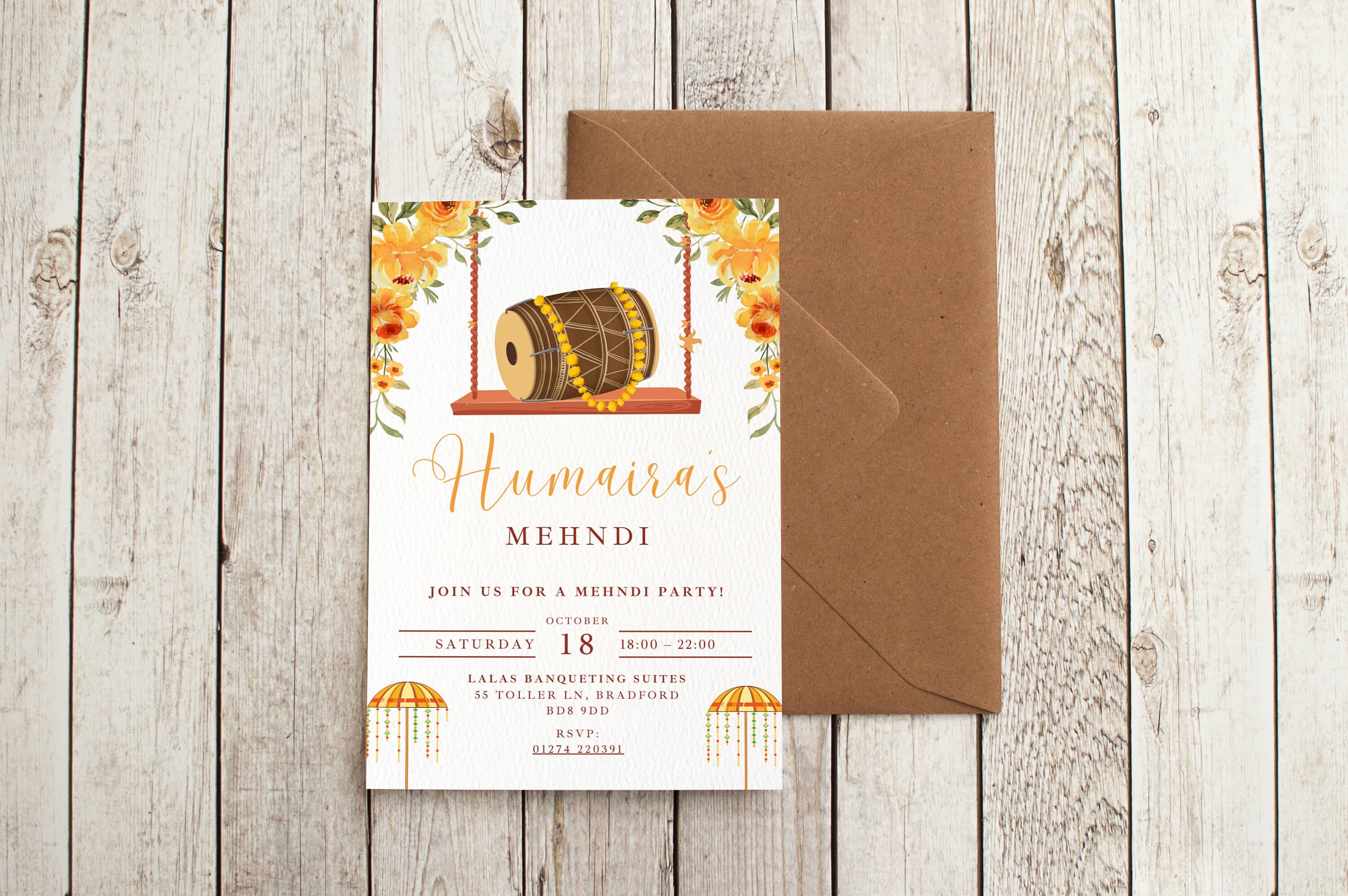 Digital Mehndi Invitation Template, Henna invite, Animated Mehndi Invite, Dholki Invitation, Mehendi invitation, Mayoun Mayun Haldi invite - image 5