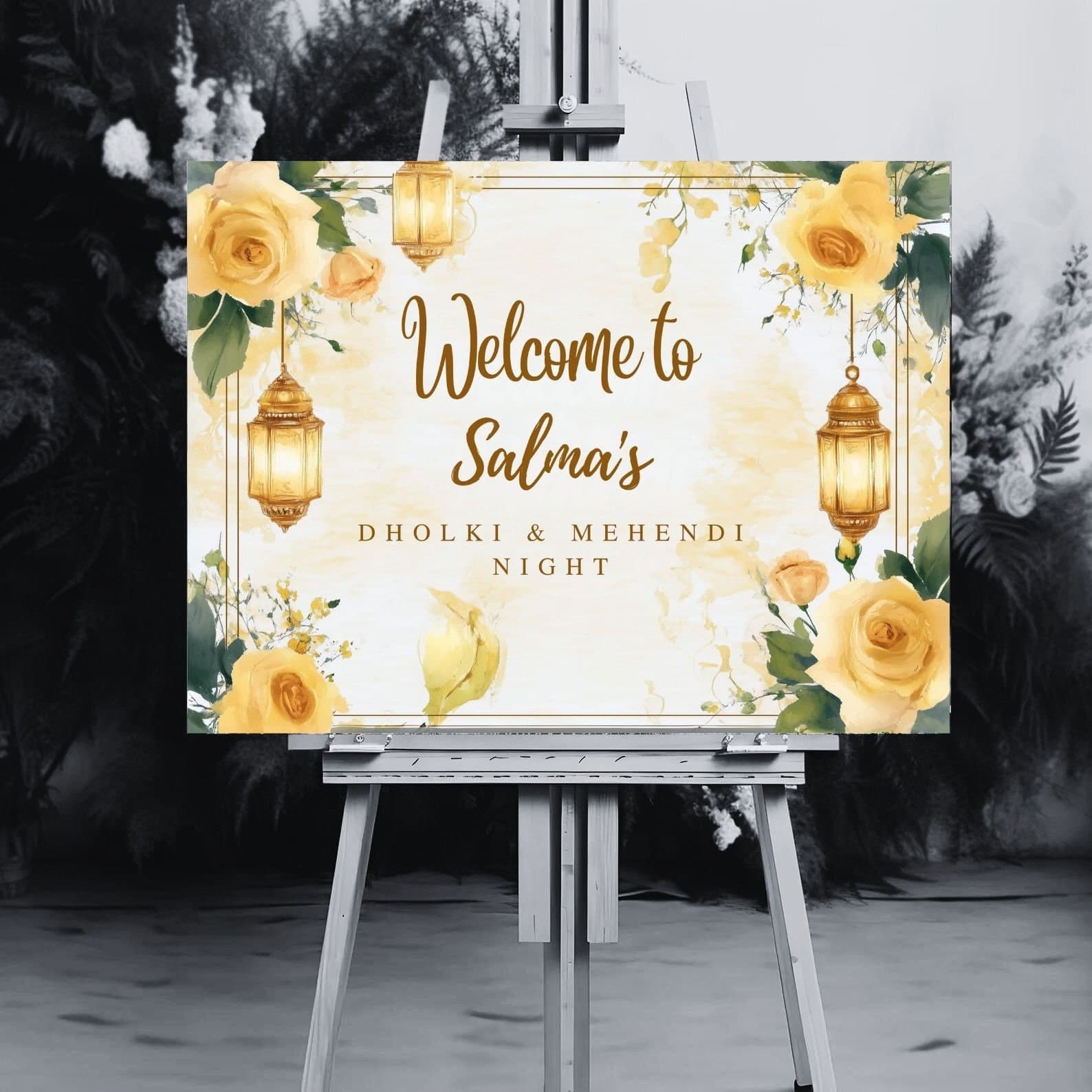 Mehndi Welcome Sign, A1, A2, A3, A4, Pakistani Wedding, Dholki Night, Muslim Dholak Welcome Sign, Colorful Dholki Sign, Mehendi Welcome Sign - image 5