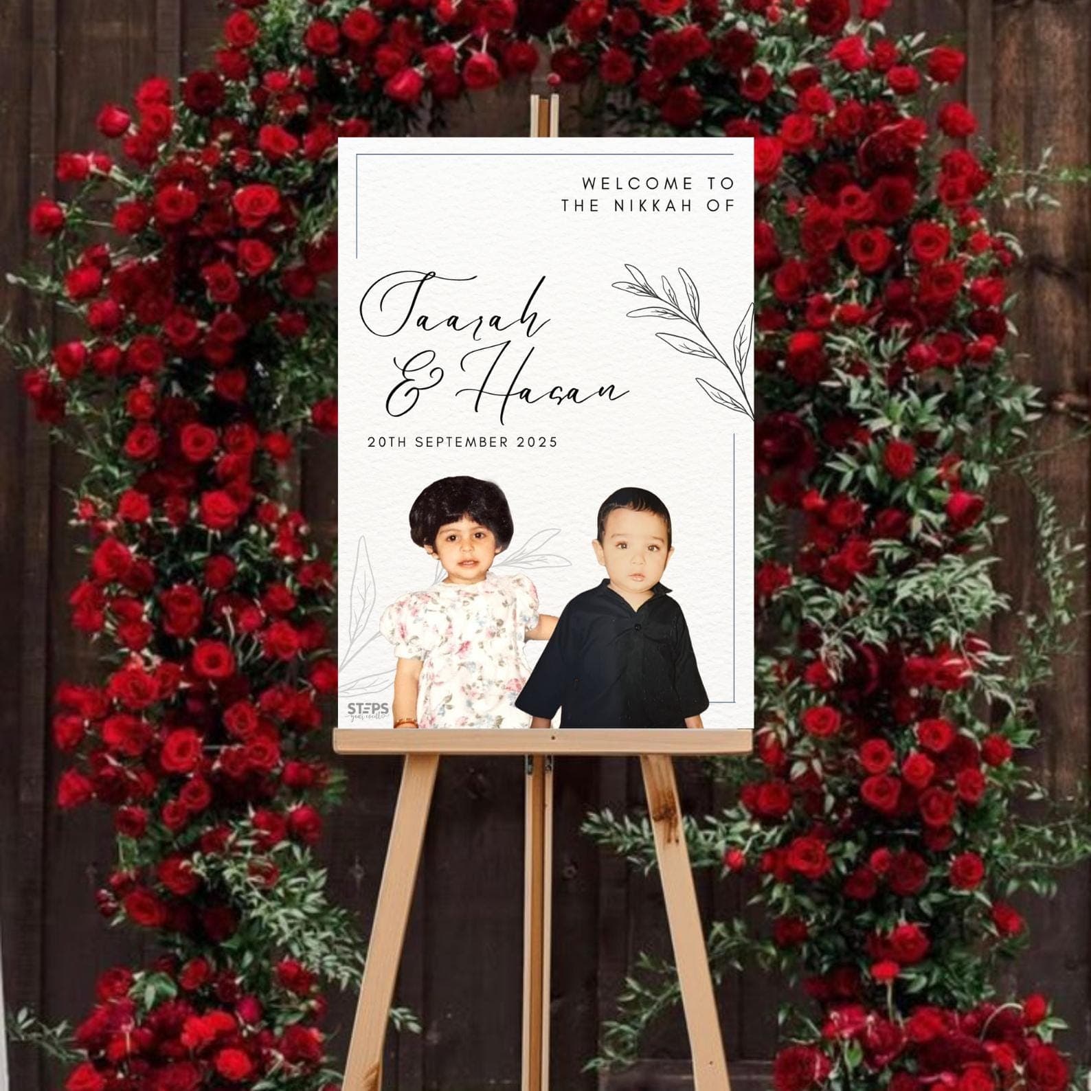 Personalised Wedding Childhood Photo, Welcome sign with childhood photo, wedding sign, kids canvas, These Kids Are Getting Married Sign - image 4