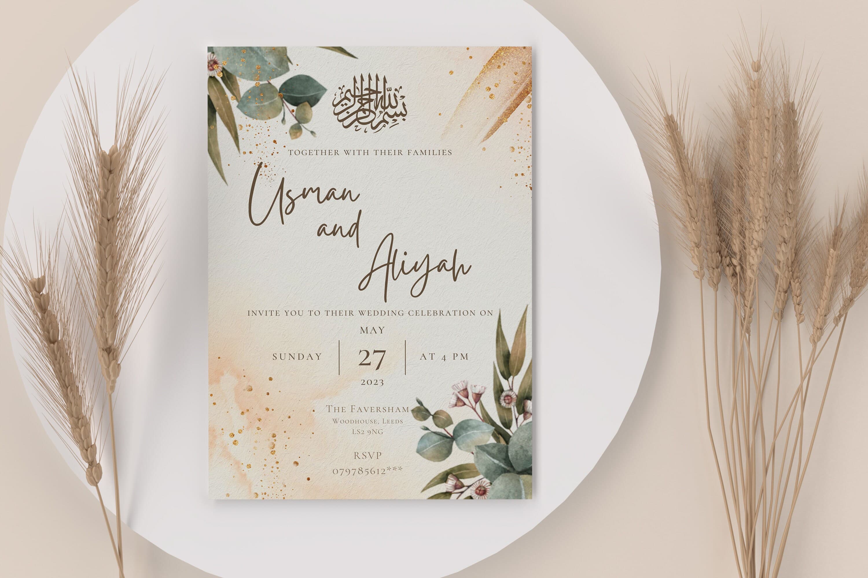 Muslim Wedding Invitation, Animated Wedding invite Video Template, Wedding card Video Invites Canva, einvite, Electronic Wedding Invitation - image 5