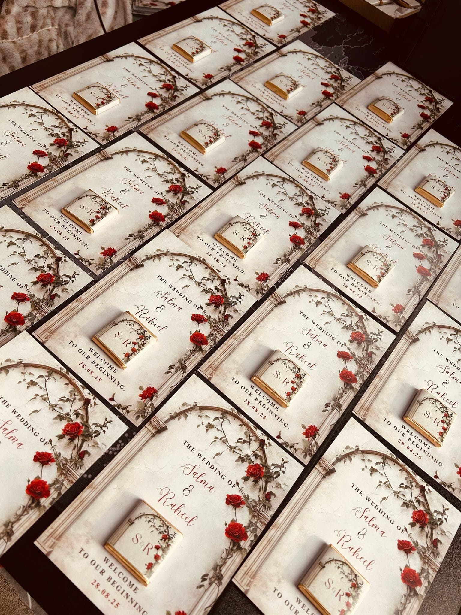 50 Personalised Chocolate Wedding Favours, Personalised Chocolates, Custom Party Favours, Favour cards, Wedding Favours, Wedding gift - image 3