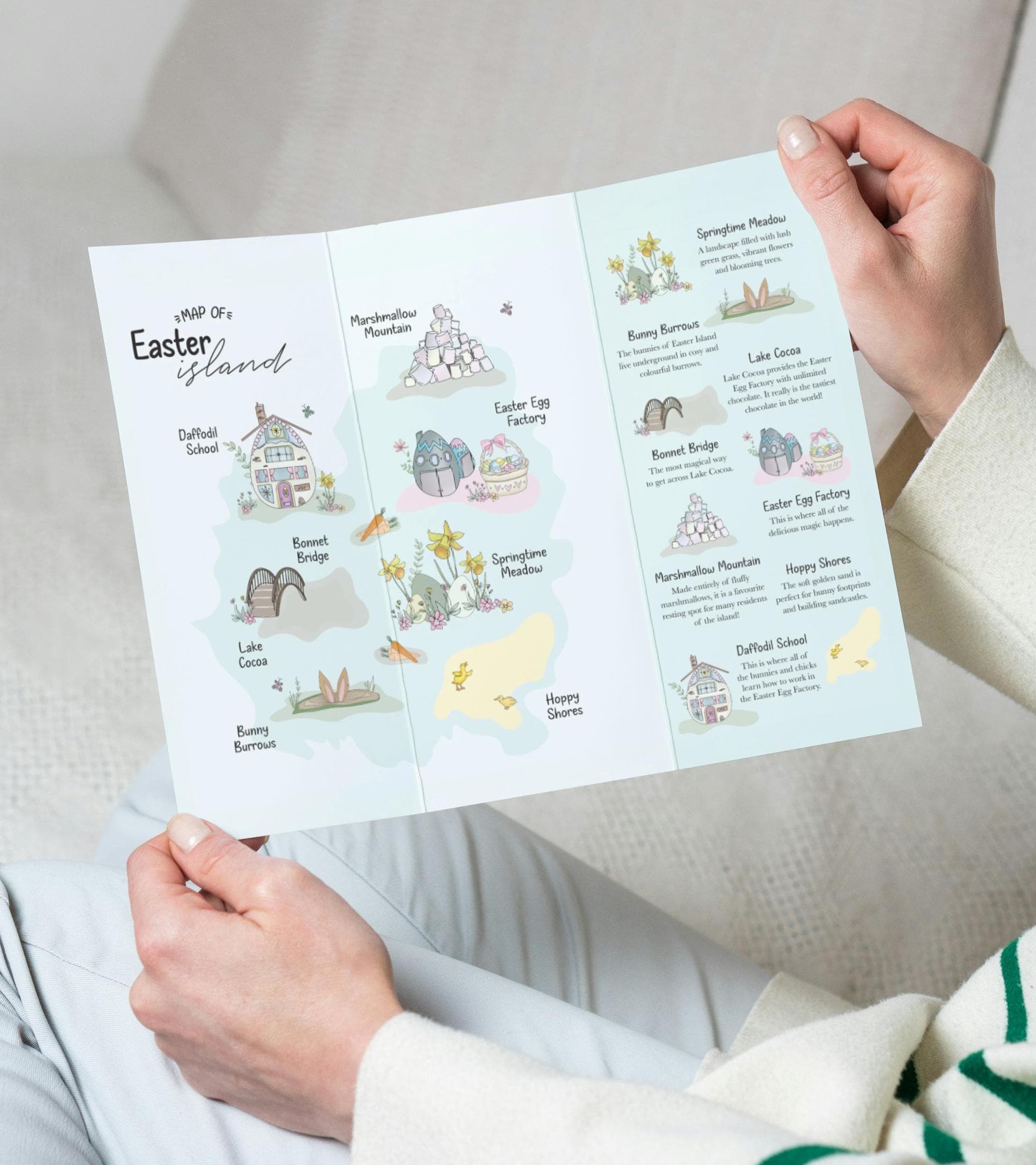 A Guide to Easter Island where The Easter Bunny Lives | Children's Magic | Easter Make Believe | Gift for Kids | Childhood Memories | Unique - image 5