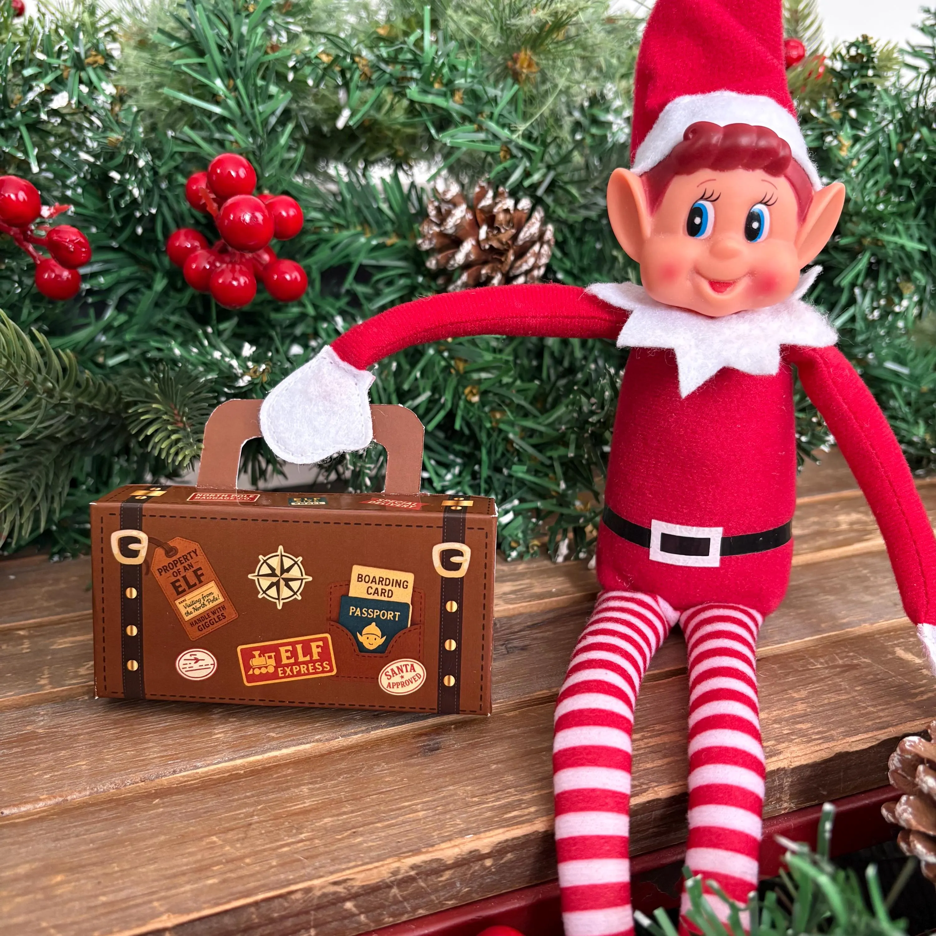 North Pole Elf Suitcase - Christmas Elf - Elf On The - Elf Extras - Christmas Magic - Accessories - Straight From The North Pole - image 4