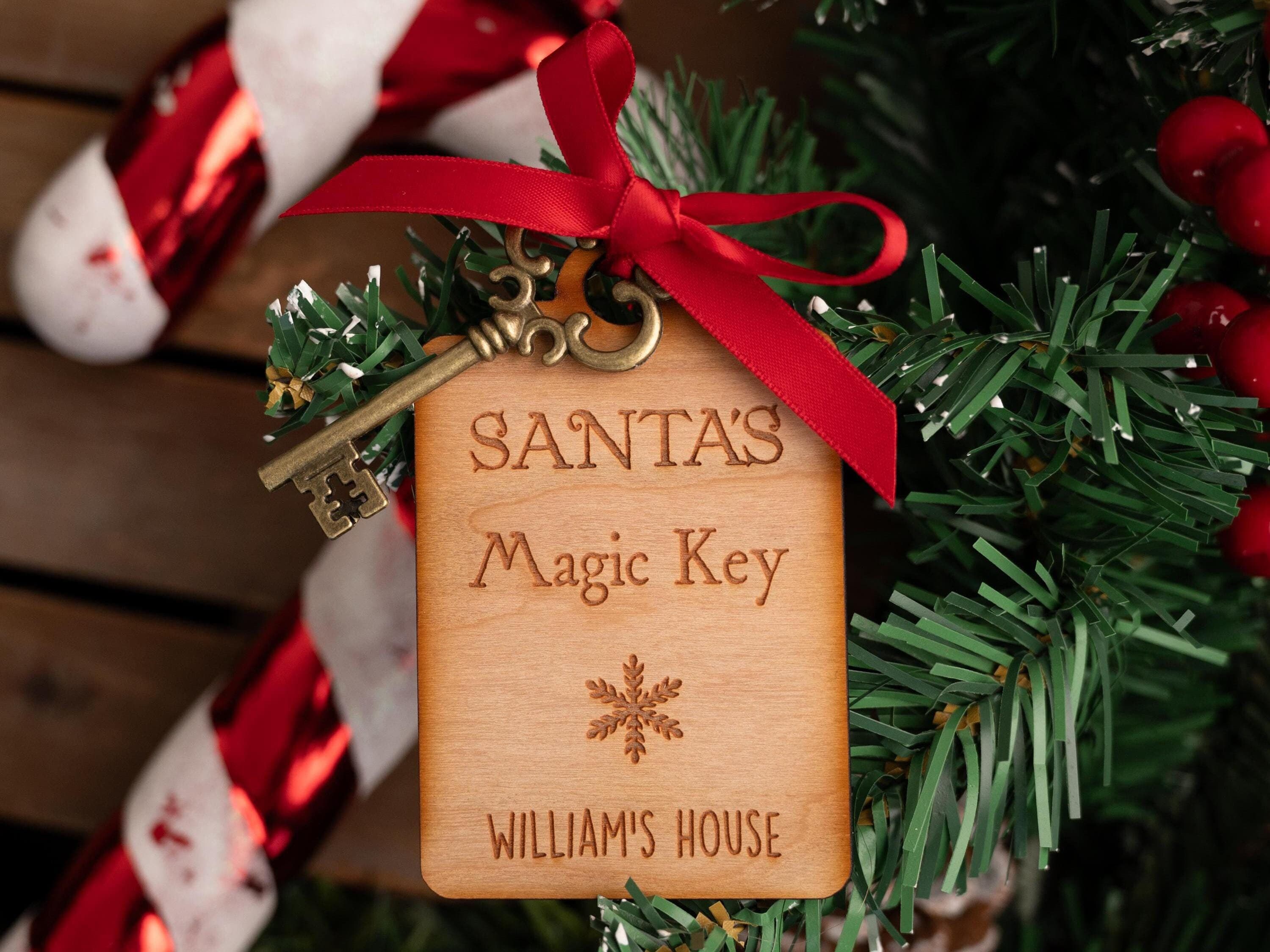 Personalised Wooden Christmas Magic Key - Santa Key - Father Christmas Magical - Xmas Eve - Children's Magic - Extra Special Christmas