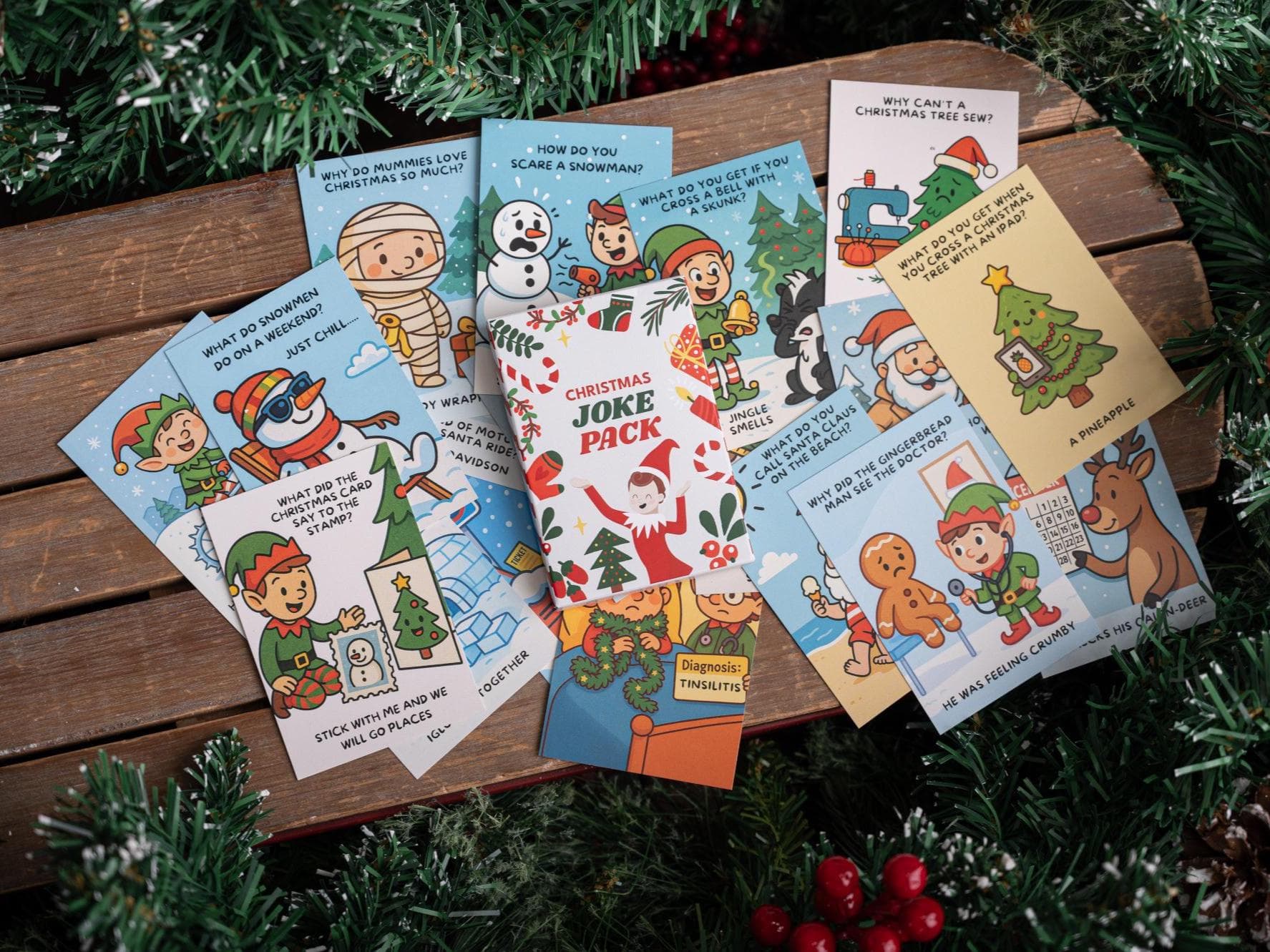 Everyday Elf Joke Cards - Props - Christmas Elf - Elf On The - Elf Extras - 16 Different Jokes - 2025 Pack - Xmas Magic - Christmas Magic - image 3