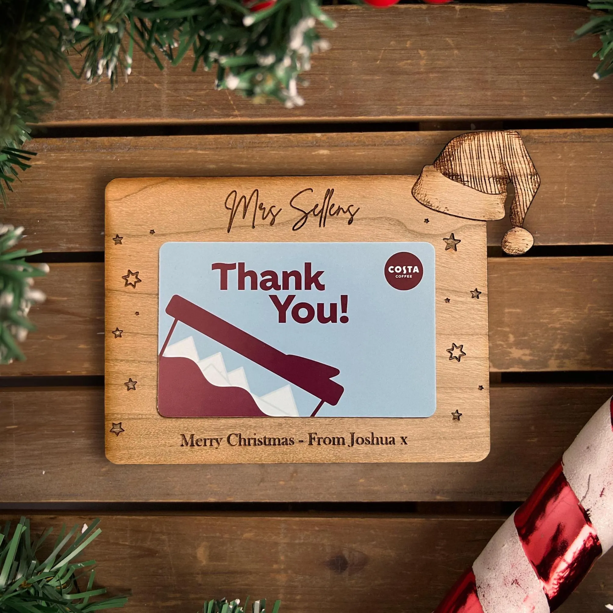 Personalised Christmas Wooden Teacher Gift Card Plaque - Special Touch - Gift For Teacher or Teaching Assistant - End of Term - Xmas Present - image 3