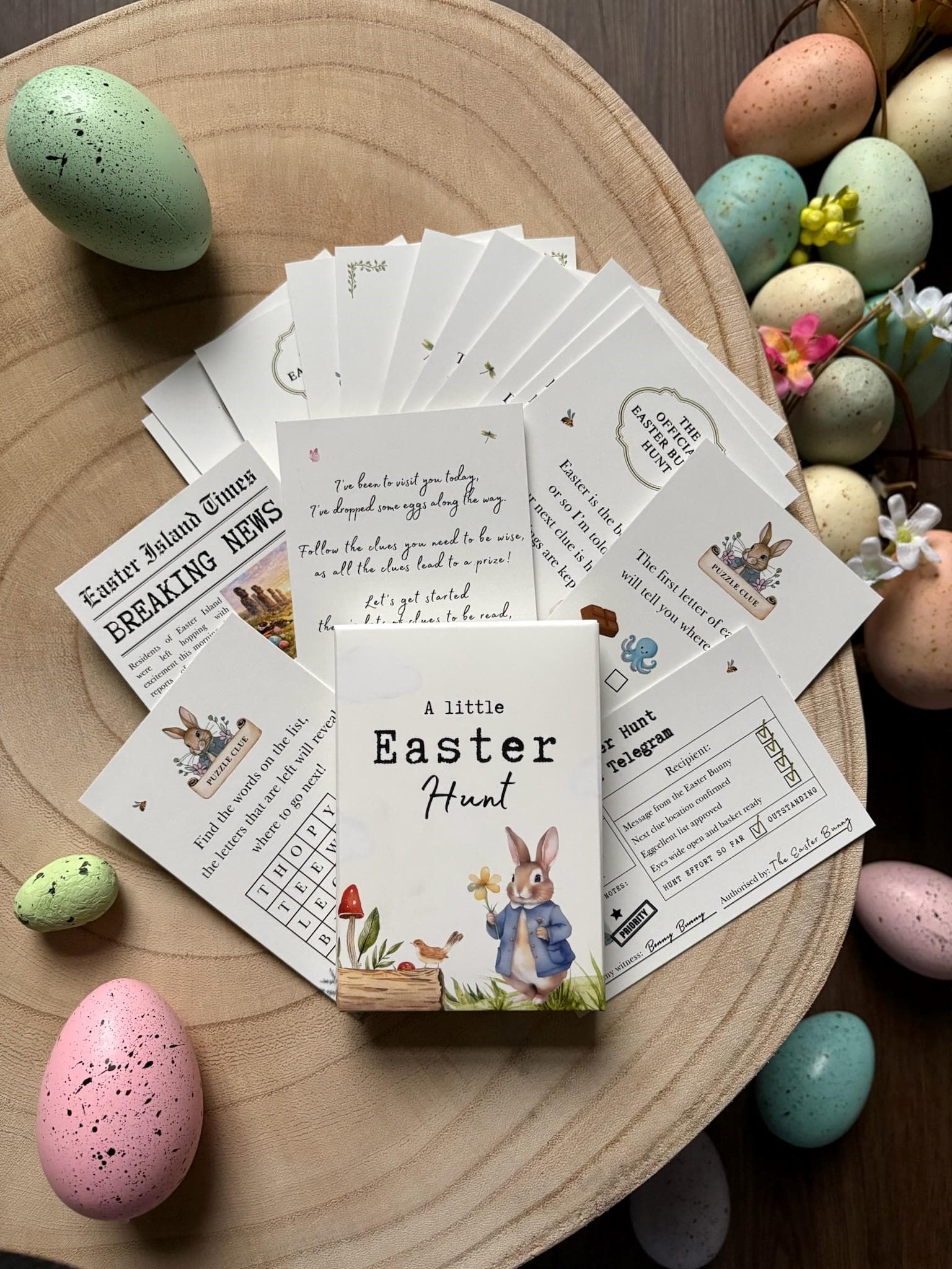 2026 Official Easter Bunny Egg Hunt - Clue Cards - 15 Clue - Rhyme Puzzle - Easter Games - Indoor Scavenger Hunt - Fun Activity For The Kids - image 3