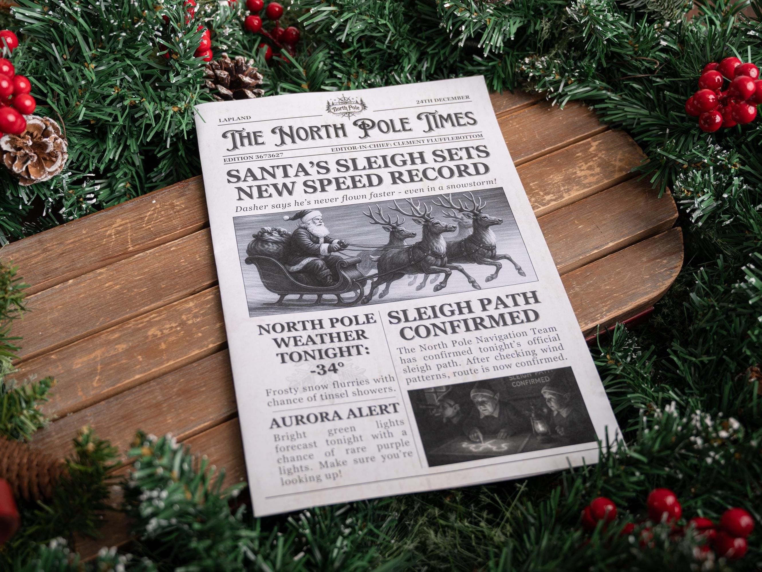 The North Pole Times - Creative Idea - Specially Designed To Wow The Children - Christmas Themed - Xmas Eve - Santa Dropped His Newspaper - image 3
