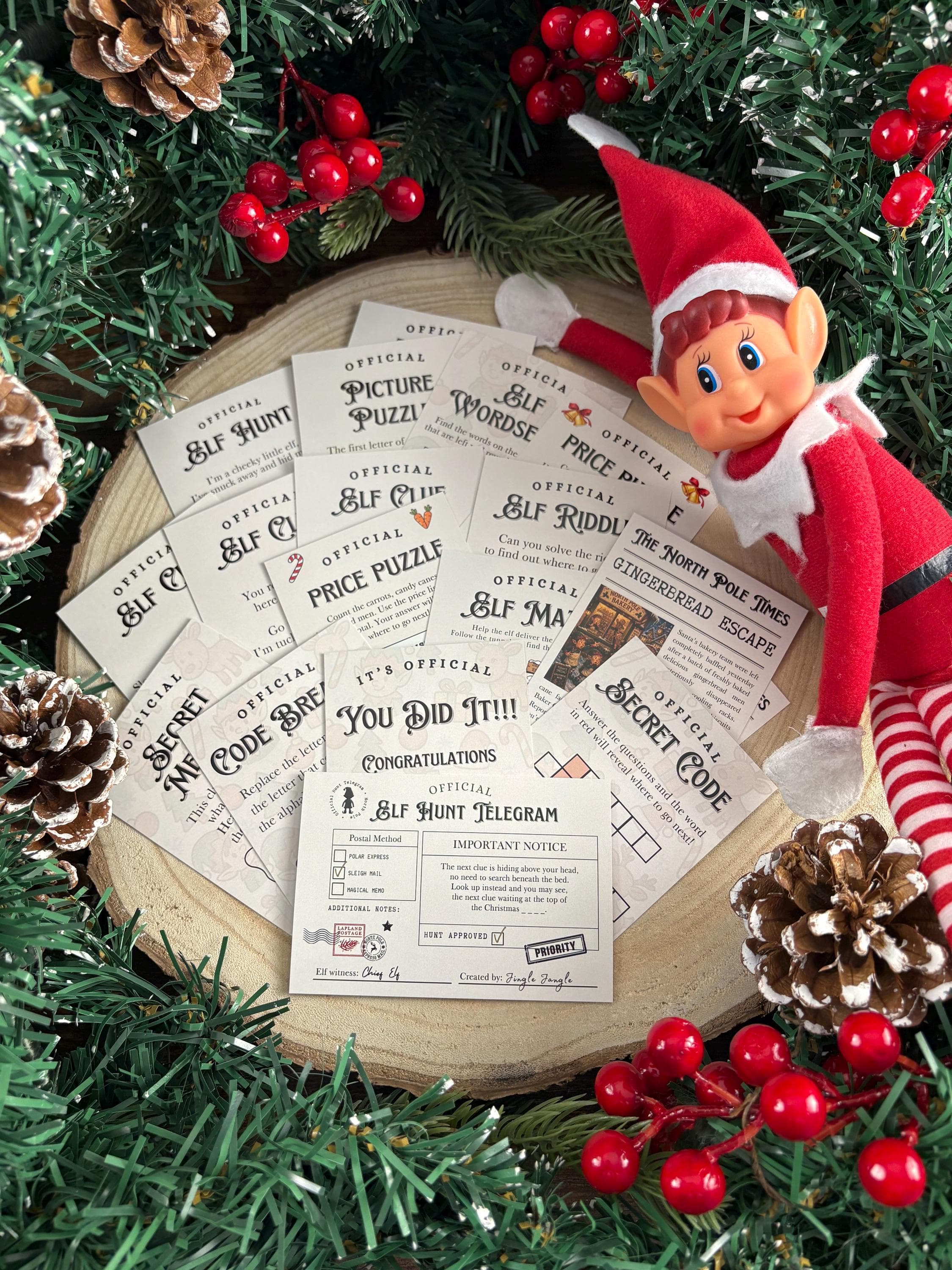 The Official Elf Hunt 2026 - Christmas Elf - Elf On The - Elf Extras - ChristmasMagic - Elf Extras - Clue Based Trail For Elf - Arrival Idea - image 5