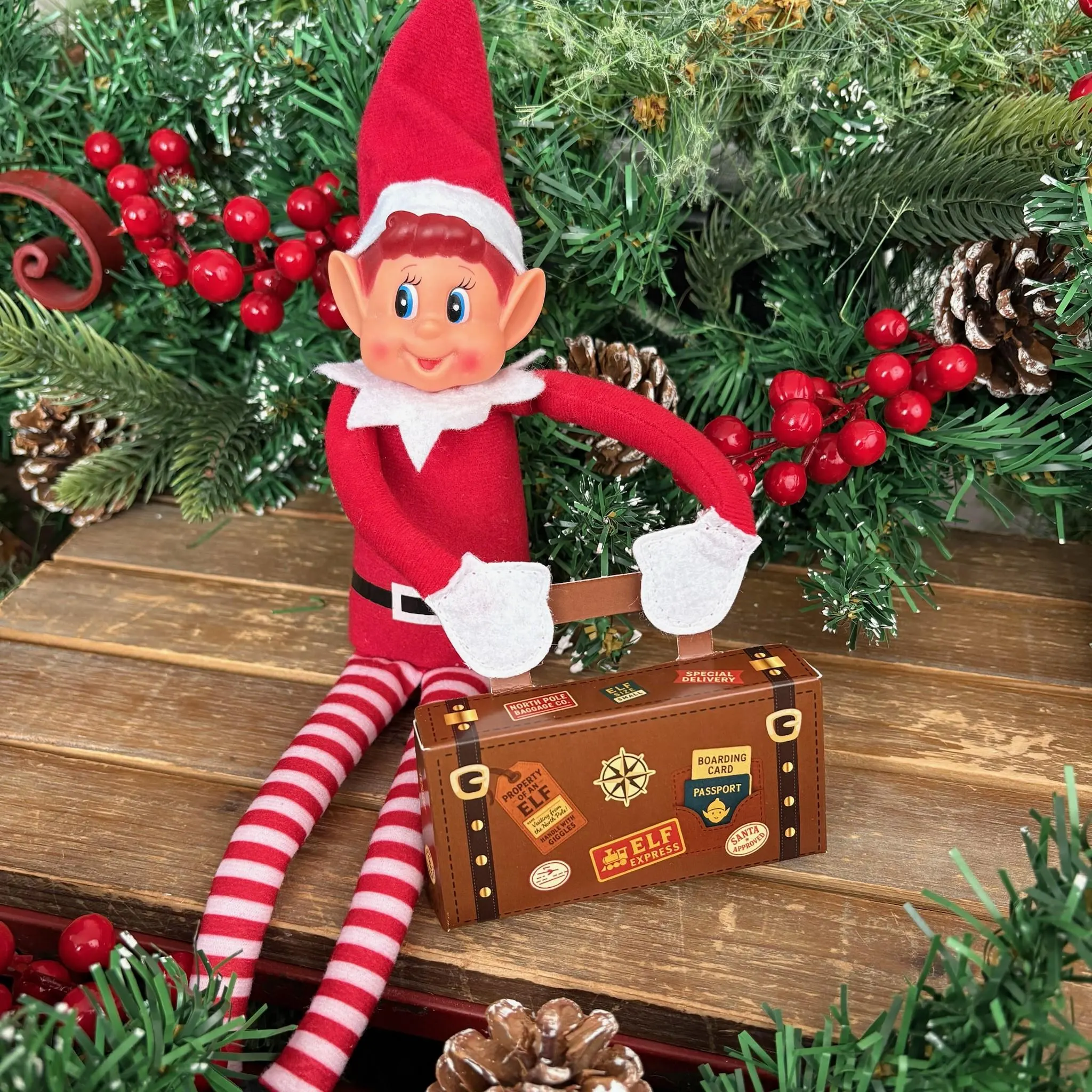 North Pole Elf Suitcase - Christmas Elf - Elf On The - Elf Extras - Christmas Magic - Accessories - Straight From The North Pole