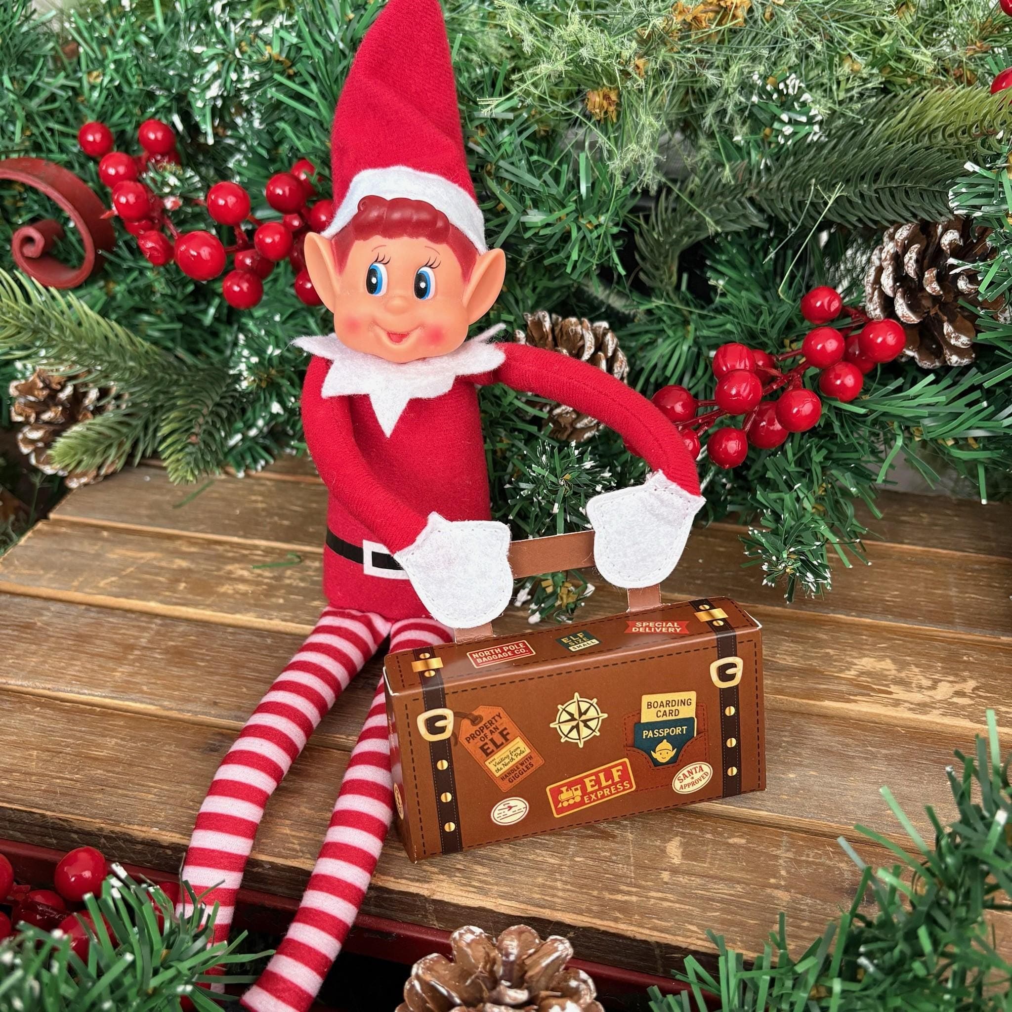 North Pole Elf Suitcase - Christmas Elf - Elf On The - Elf Extras - Christmas Magic - Accessories - Straight From The North Pole