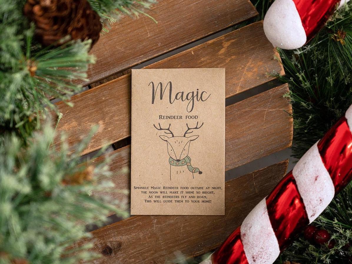 Magic Reindeer Food - Children's Make Believe - Xmas Eve Activity - Christmas Eve Box Filler -  Environmentally Safe - Kids Magic - Rudolph