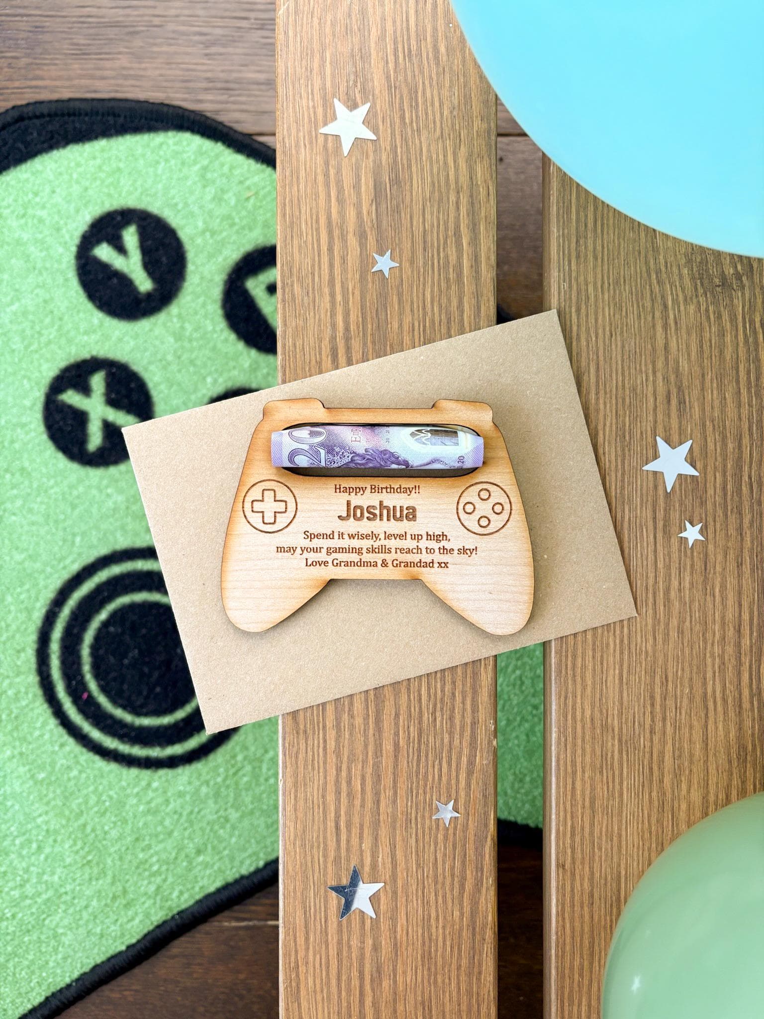 Gaming Personalised Birthday Money Holder | Make Giving Money Extra Special | Thoughtful | Birthday Present | Wooden Unique Gift | Bespoke - image 3