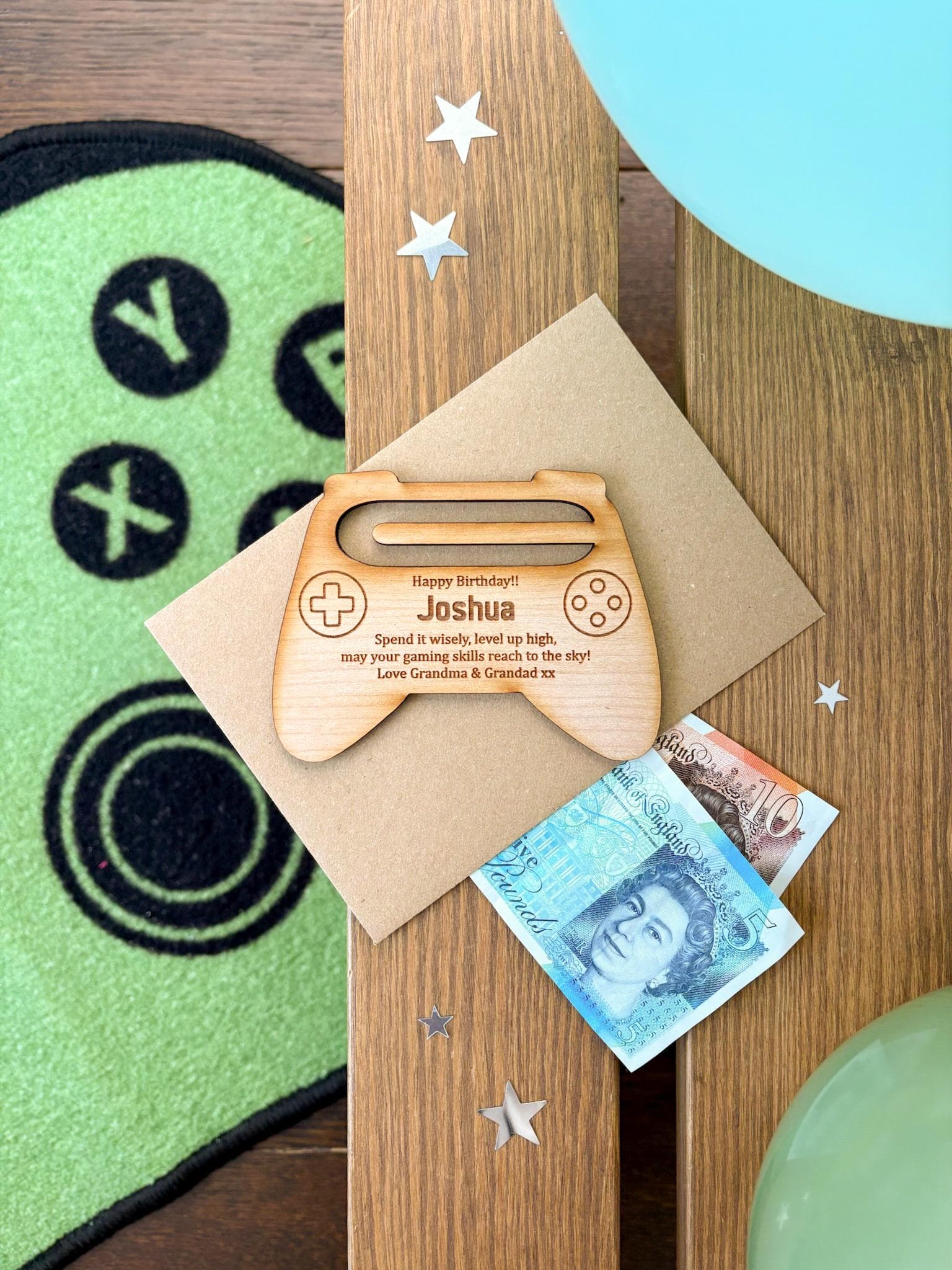 Gaming Personalised Birthday Money Holder | Make Giving Money Extra Special | Thoughtful | Birthday Present | Wooden Unique Gift | Bespoke