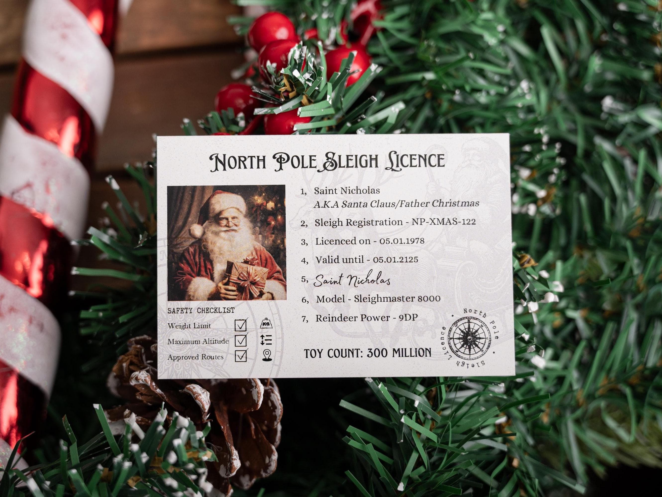 North Pole Sleigh Licence - Creative Idea - Specially Designed To Wow The Children - Christmas Themed - Children's Magic - Santa Dropped his - image 3