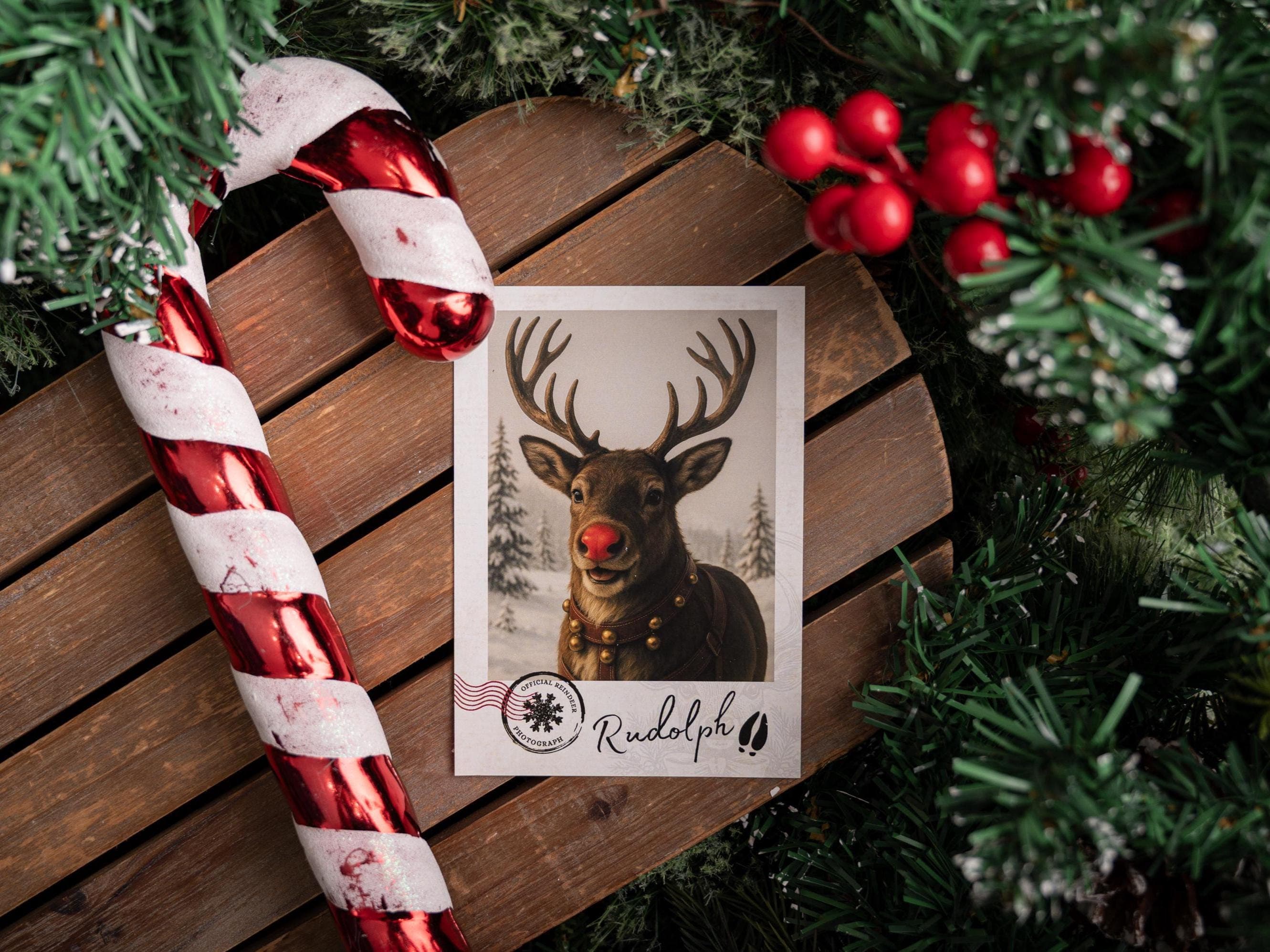 Official Signed Rudolph Photograph - Creative Idea - Specially Designed To Wow The Children - Christmas Themed - Straight From North Pole