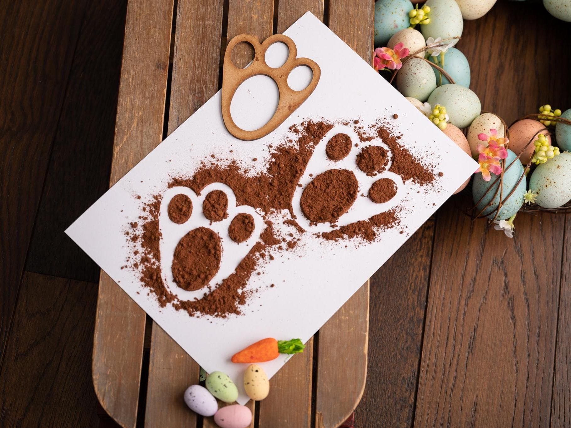 Bunny Foot Stencil | Children's Magic | Bunny Footprint Left Out to Show The Bunny has been | Gift for Kids | Easter Magic | Make Believe - image 3