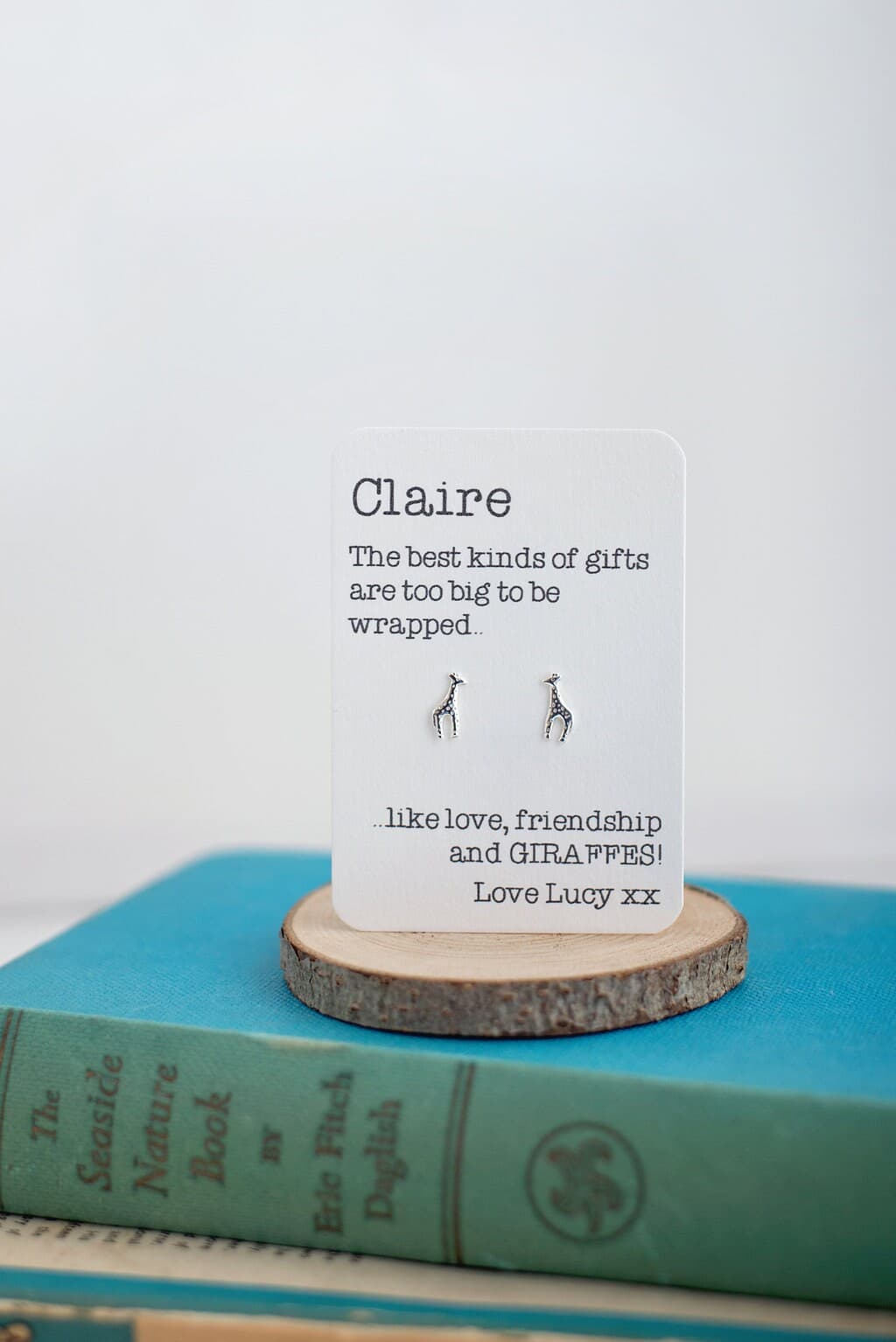 Love, Friendship and Giraffe earrings! Sterling Silver - Animal Jewellery - Too big to be wrapped PKJ81 - image 3