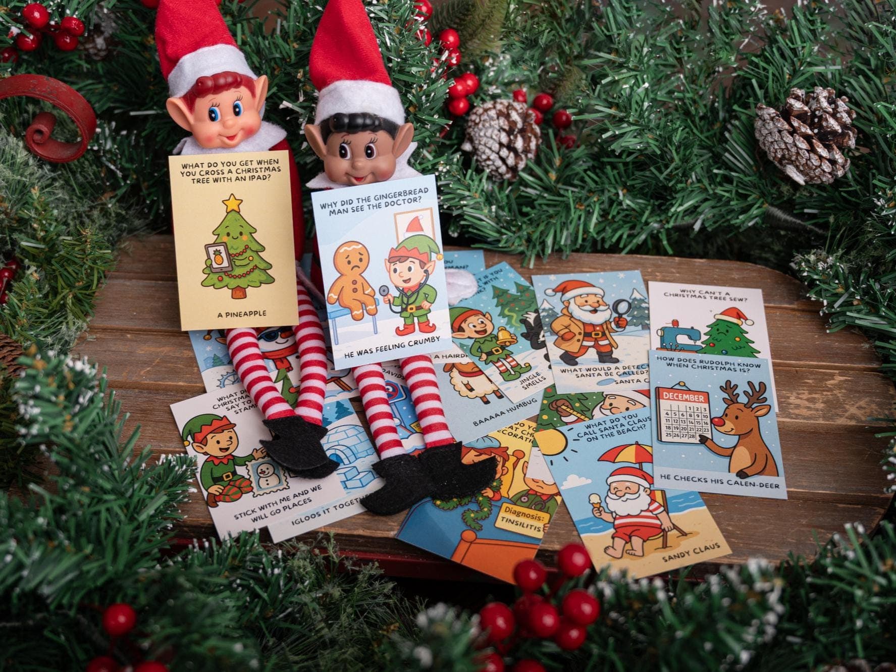 Everyday Elf Joke Cards - Props - Christmas Elf - Elf On The - Elf Extras - 16 Different Jokes - 2025 Pack - Xmas Magic - Christmas Magic - image 4