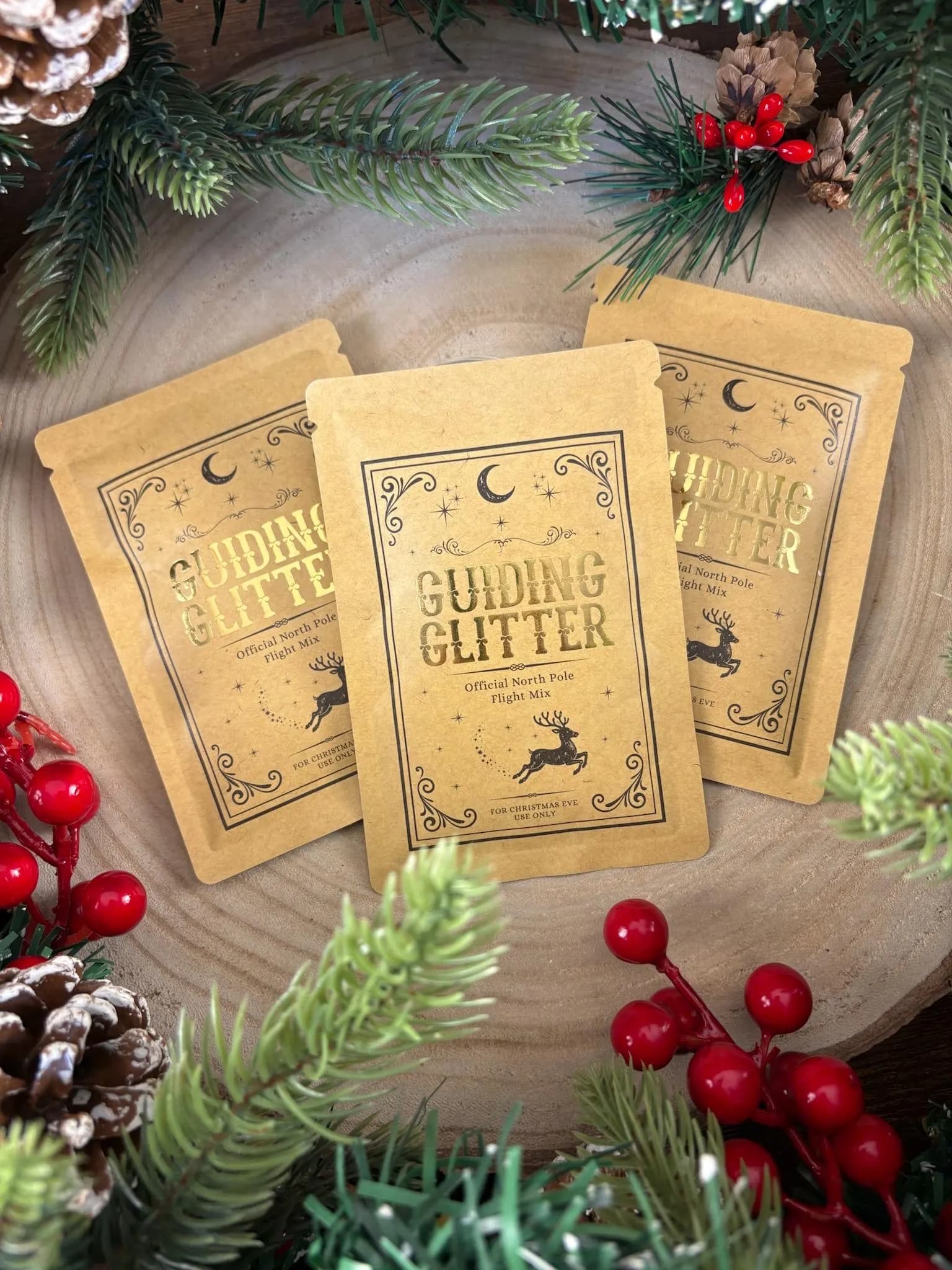 Official North Pole Reindeer Guiding Glitter - Children's Make Believe - Xmas Eve Activity - Christmas Eve Box Filler - Rudolph - image 4