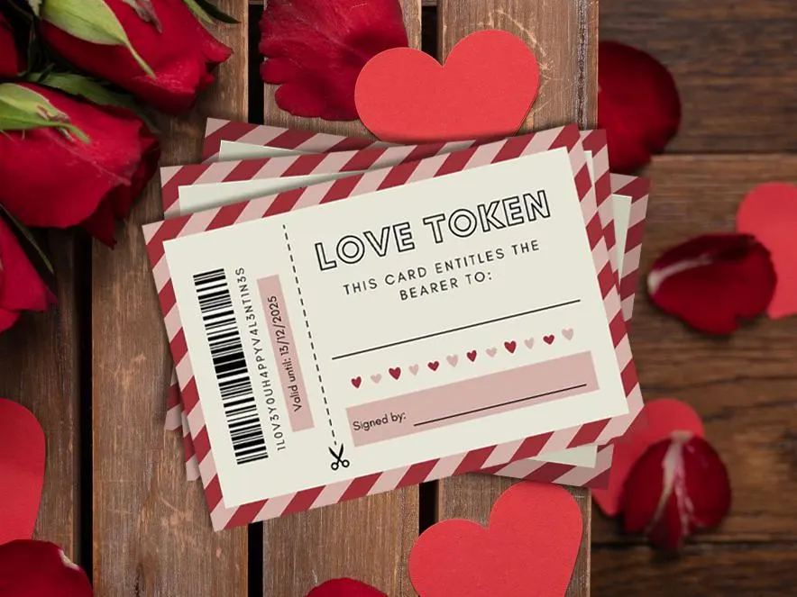 NEW DESIGN** Write Your Own Love Tokens - Pack of 10 - Thoughtful Gift that can be personalised by you - Valentine's Day Gift - Cheeky/Rude