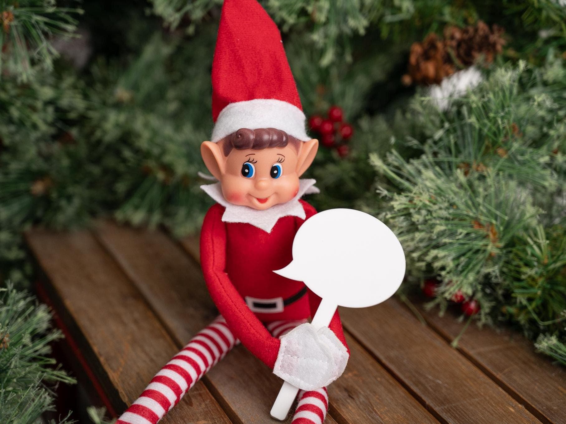 Elf Acrylic Drywipe Mini Speech Sign - Elf Props - Christmas Elf - Elf On The - Elf Extras - Xmas Magic - Christmas Magic - Helpful Extra - image 3