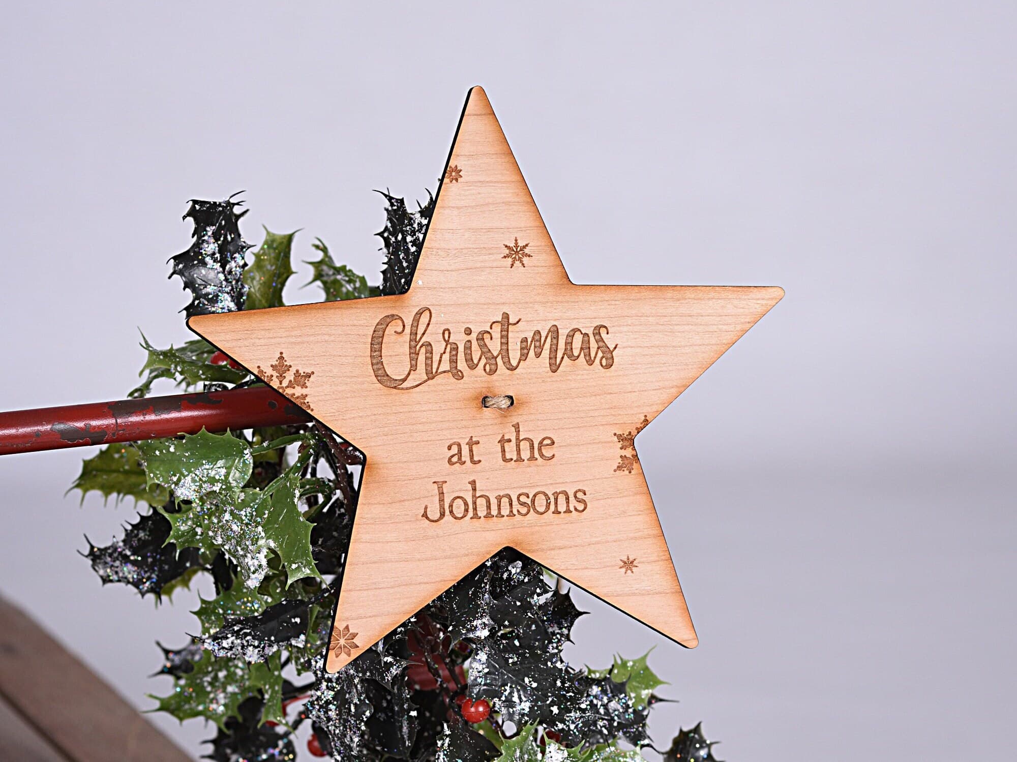 Family Christmas Tree Topper - Personalised Xmas Tree Topper - Alternative Angel - Extra Special - Thoughtful Addition - Wooden Long Lasting - image 4