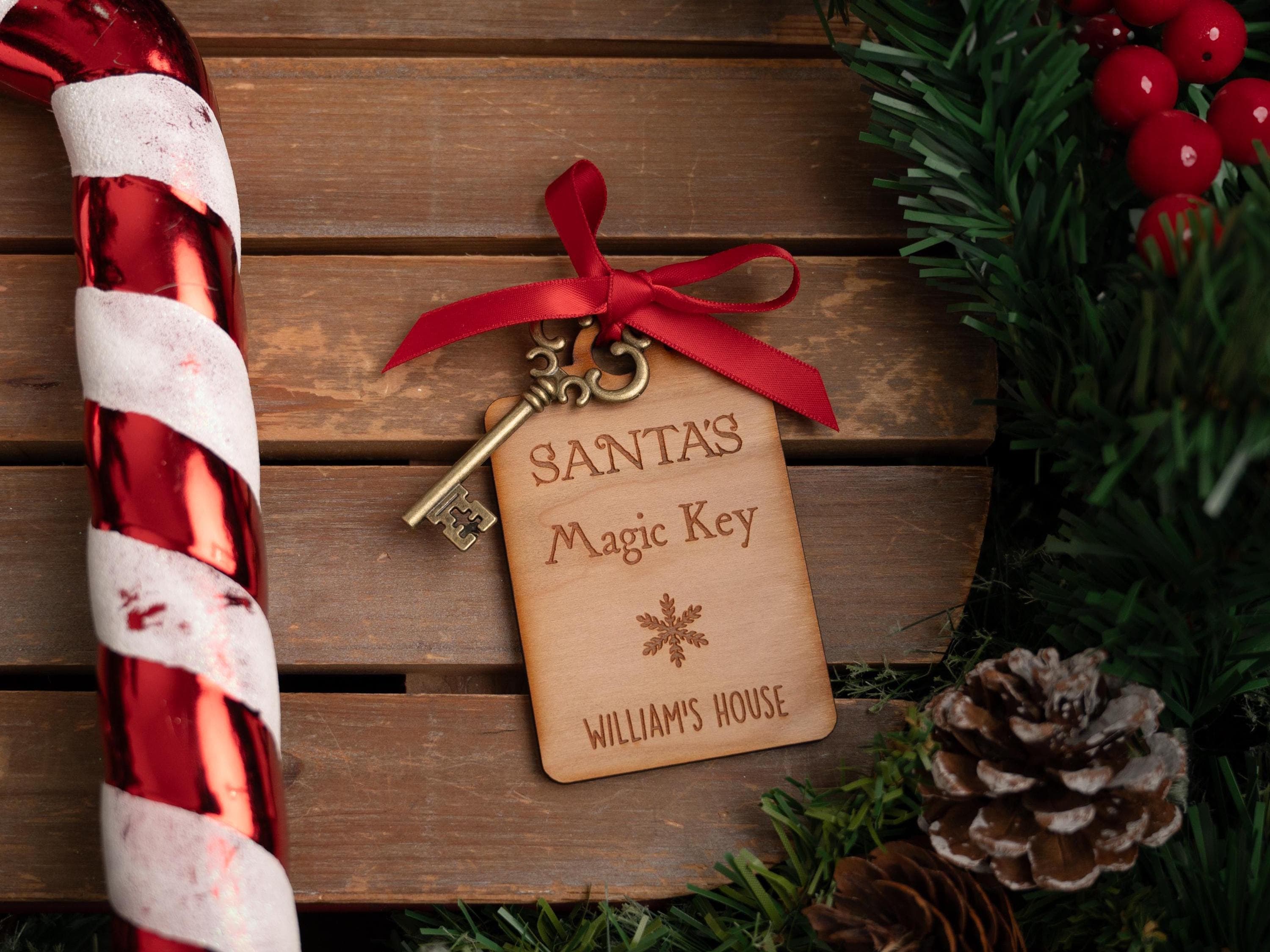 Personalised Wooden Christmas Magic Key - Santa Key - Father Christmas Magical - Xmas Eve - Children's Magic - Extra Special Christmas - image 3