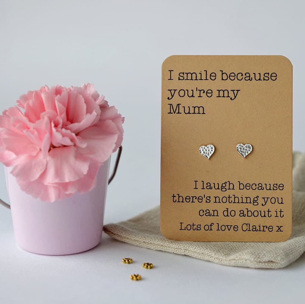 I Smile Because You're My... Earrings - Sterling Silver - Jewellery - Earrings - Cute and Personalised Gift - Ideal Mother's Day Gift - image 5