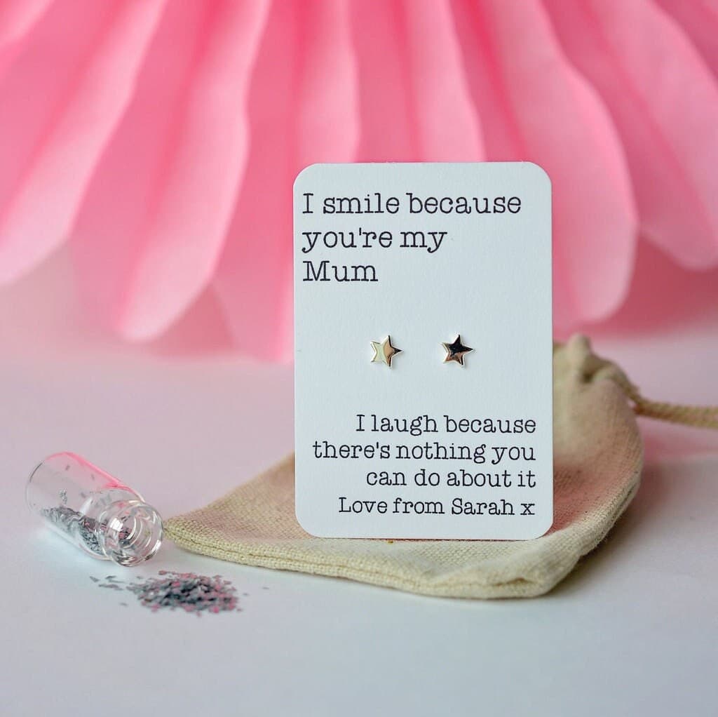 I Smile Because You're My... Earrings - Sterling Silver - Jewellery - Earrings - Cute and Personalised Gift - Ideal Mother's Day Gift - image 4
