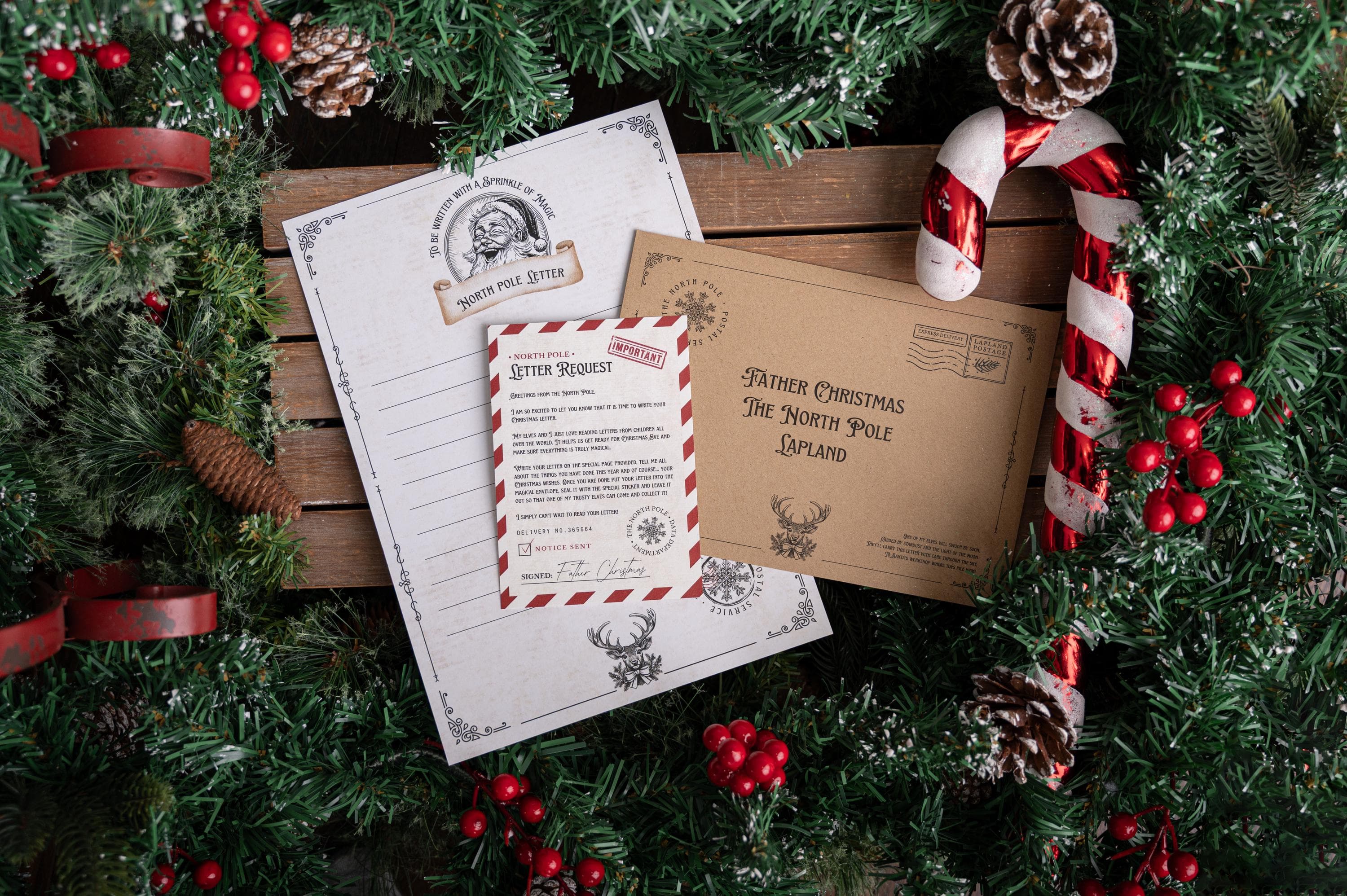 Christmas Letter Request from The North Pole - Father Christmas or Santa Claus - Write Their Very Own Letter, Xmas Wish List