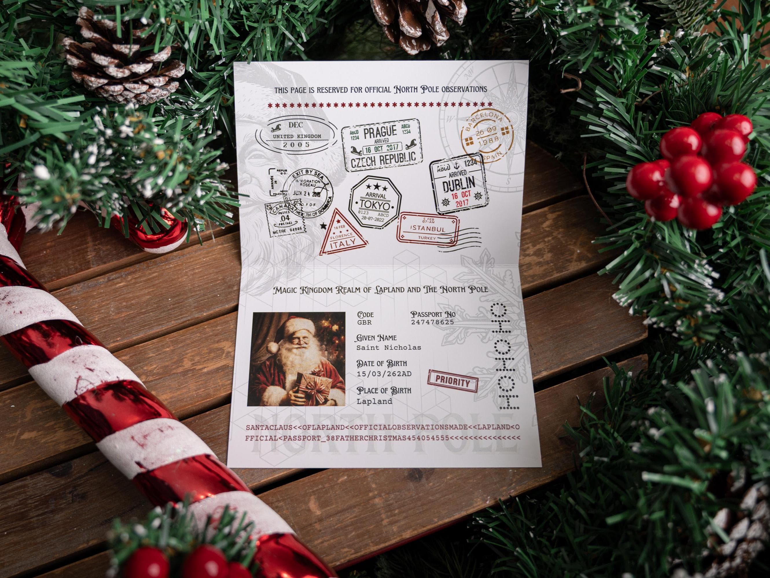 Official Saint Nicholas Lapland Passport - Creative Idea - Specially Designed To Wow The Children - Christmas Themed - Children's Magic - image 3