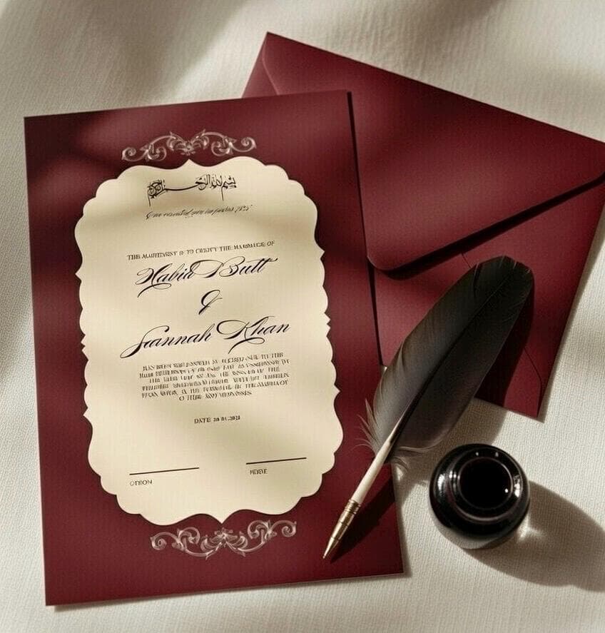 Editable Nikkah Contract Template | Islamic Marriage Agreement | Canva