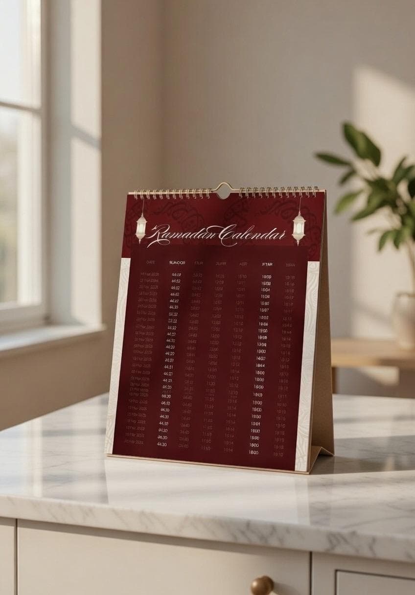 Editable Ramadan Calendar 2026 | Islamic Planner (Canva Template Digital Download)