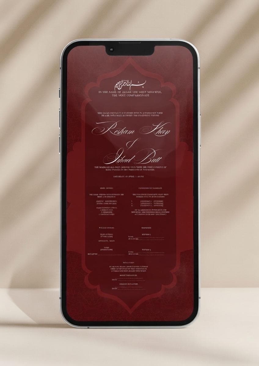 Editable Nikkah Contract Template | Islamic Marriage Agreement | Canva