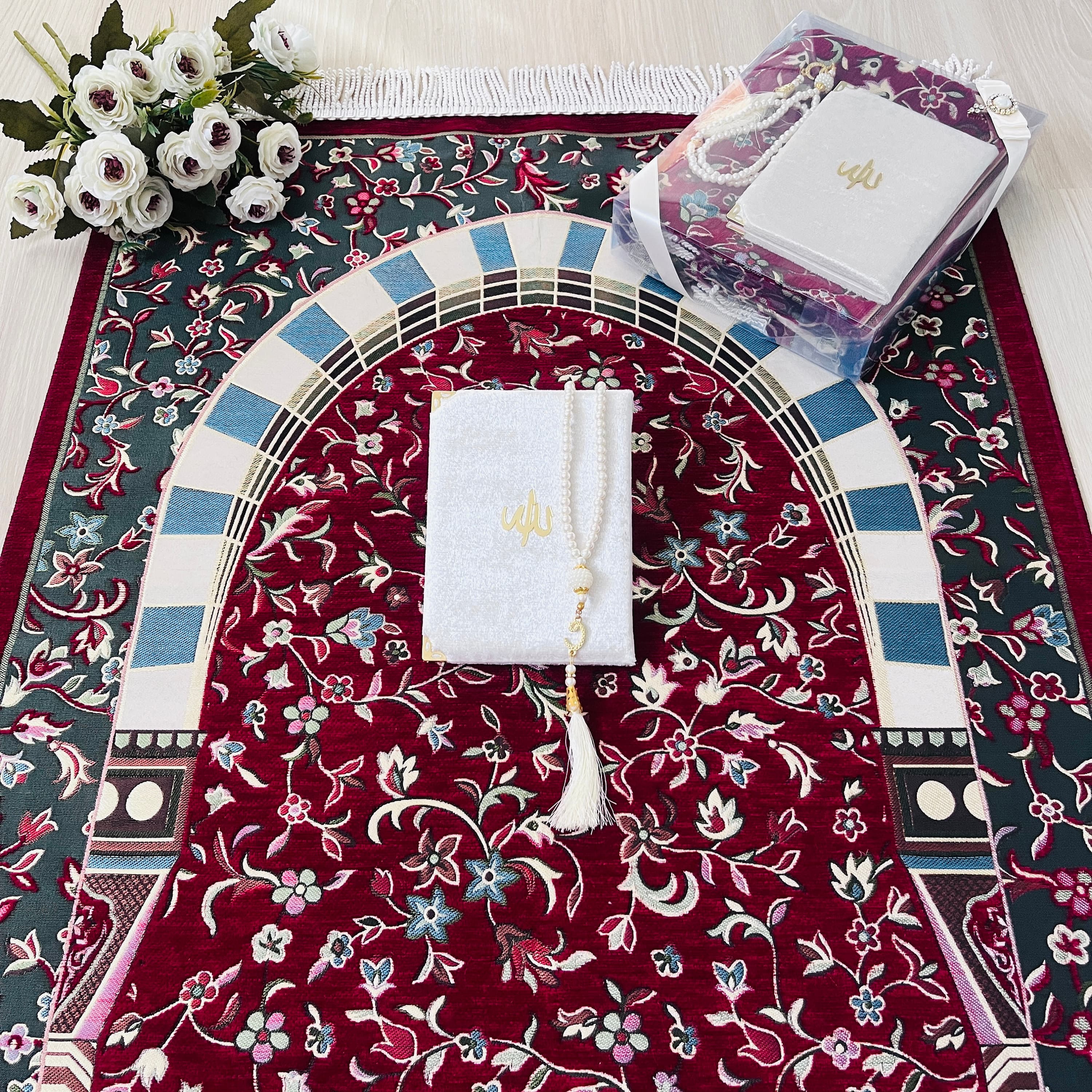 Prayer Mat For Him, Kiswah Prayer Mat, Prayer Rug, Hajj Umrah Set , Islamic Prayer Rug, Muslim Wedding Favor, Ramadan Gift, Sajjade, Janamaz - image 3