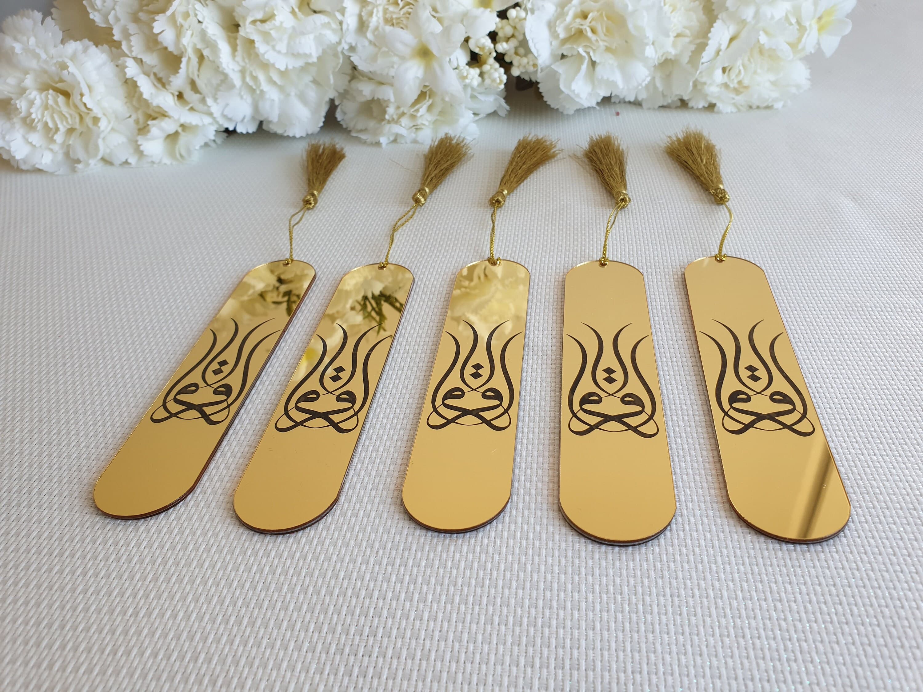Acrylic Mirror Quran Bookmark: Islamic Gift with Tassel