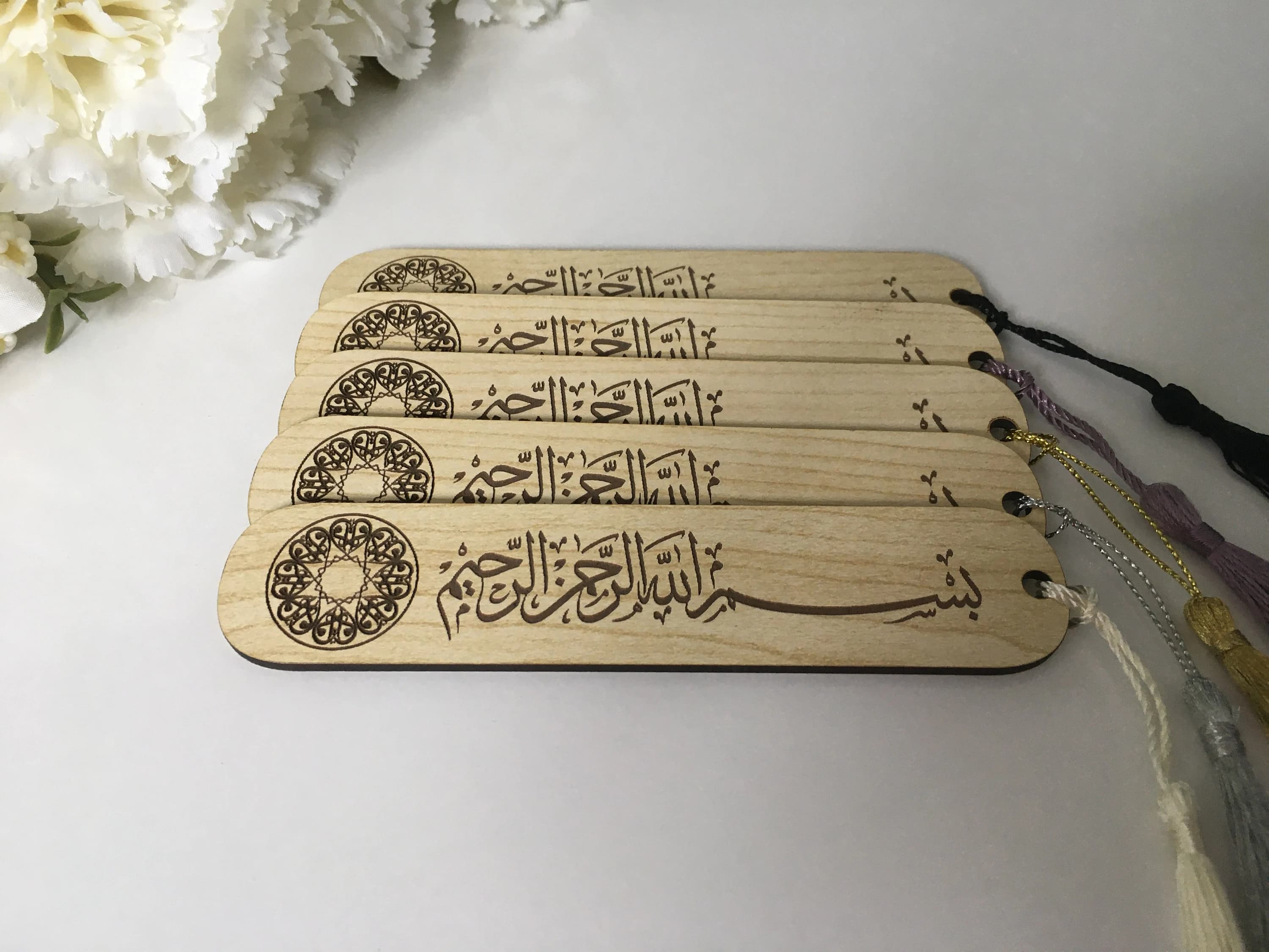 Islamic Wooden Bookmark: Basmala Iqra Arabic Calligraphy, Ramadan Gift - image 5