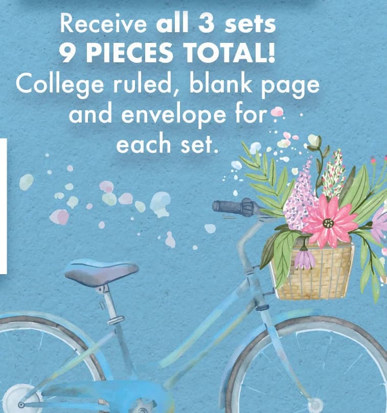 INSTANT Download - JW Vintage Bicycle Collection Letter Writing Stationery Sets with Envelopes - image 5
