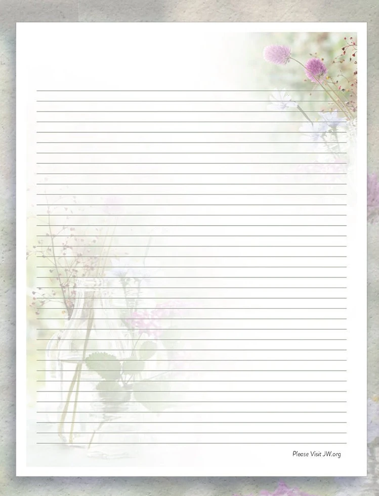 Downloadable JW 2024 Spring Flowers 1 Stationery - image 4