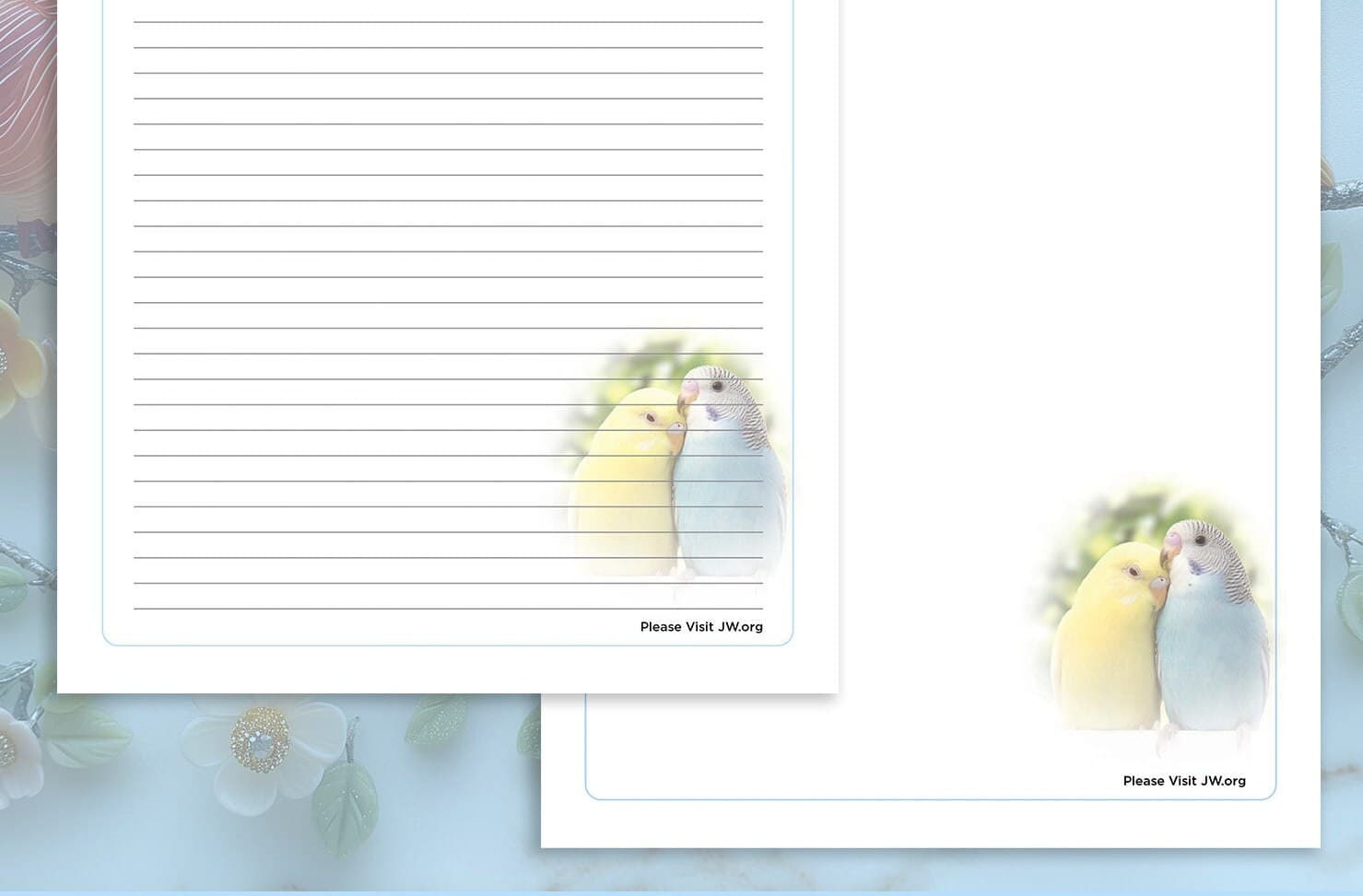 Bird Stationery Set: Lined/Unlined Paper & Envelope (Instant Download) - image 5