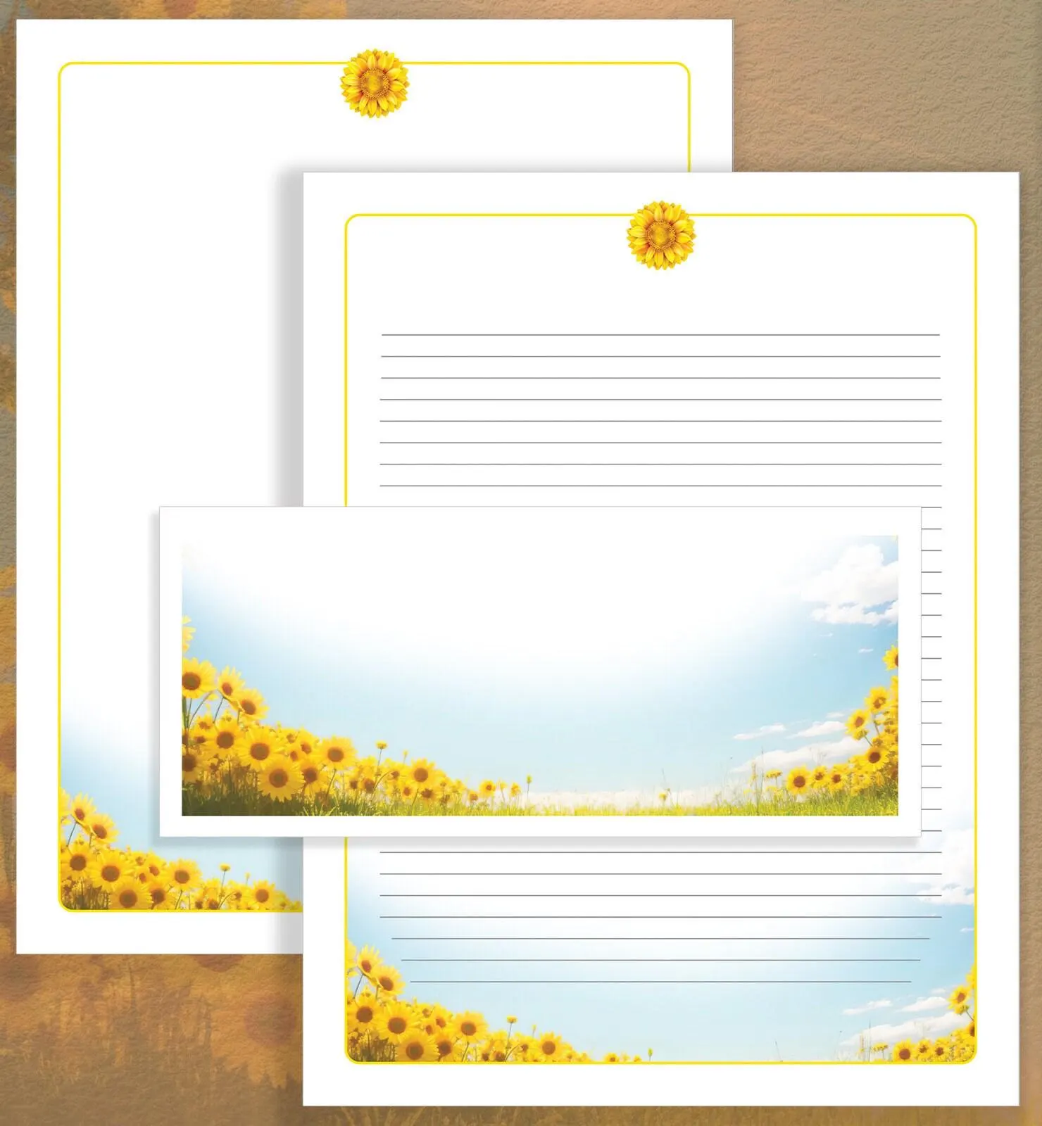 INSTANT Download JW Stationery - A Sunflower Summer