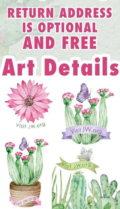 INSTANT Download JW Stationery Bundle - Cacti and Succulents Bright Spring Colors Collection - image 4
