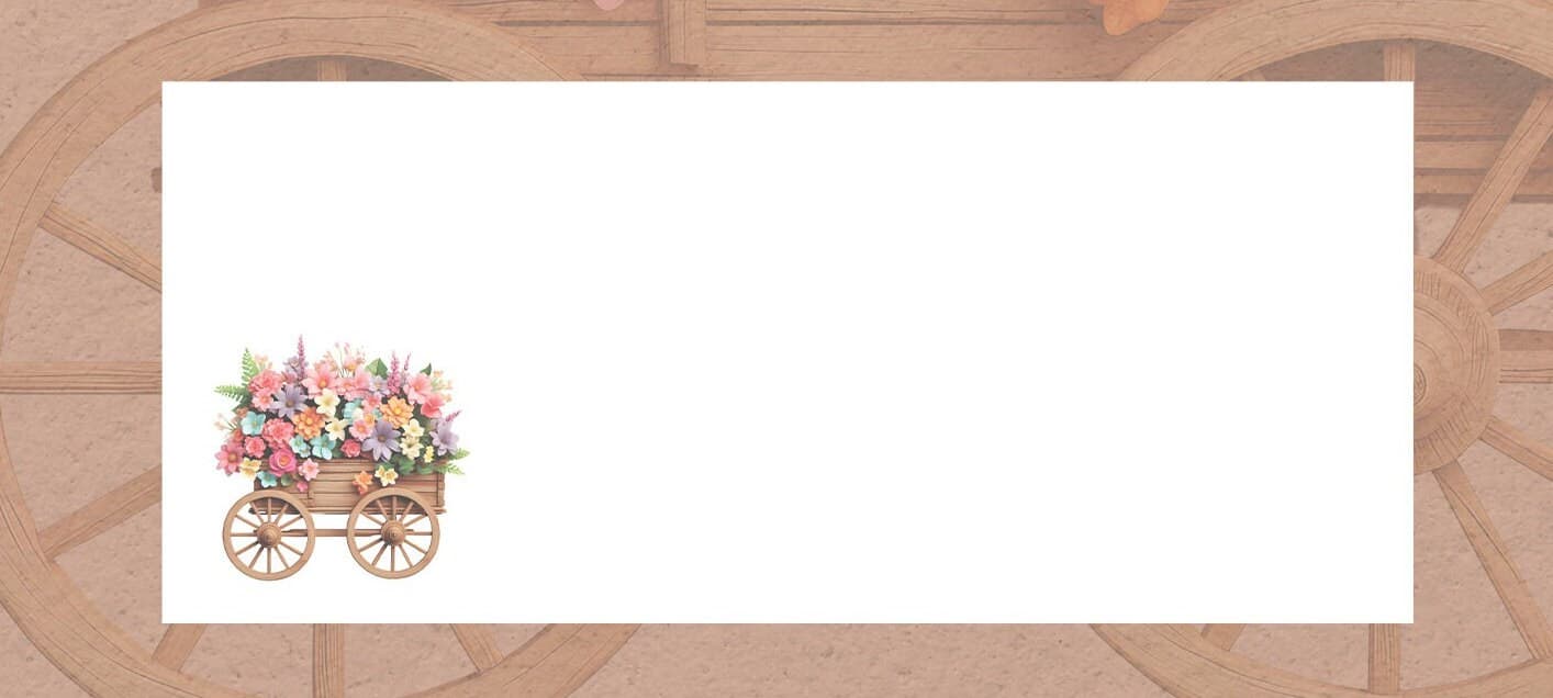 Cart of Flowers - JW Instant Download Stationery - image 5