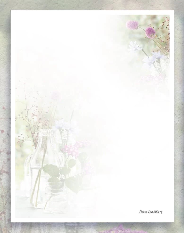 Downloadable JW 2024 Spring Flowers 1 Stationery - image 3