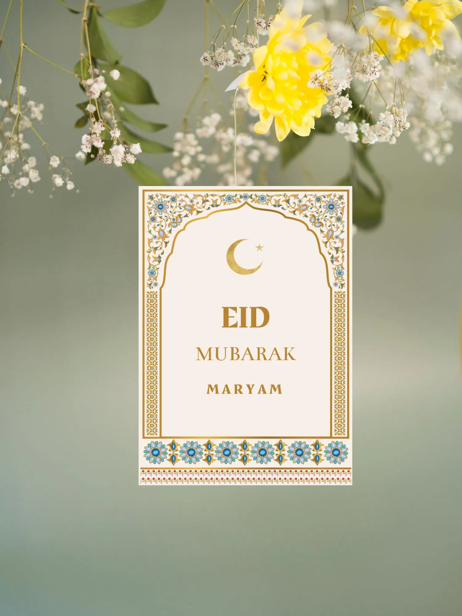 Eid Mubarak Cards, Personalised name Eid cards, Eid Mubarak Card, Eid greeting cards - image 3