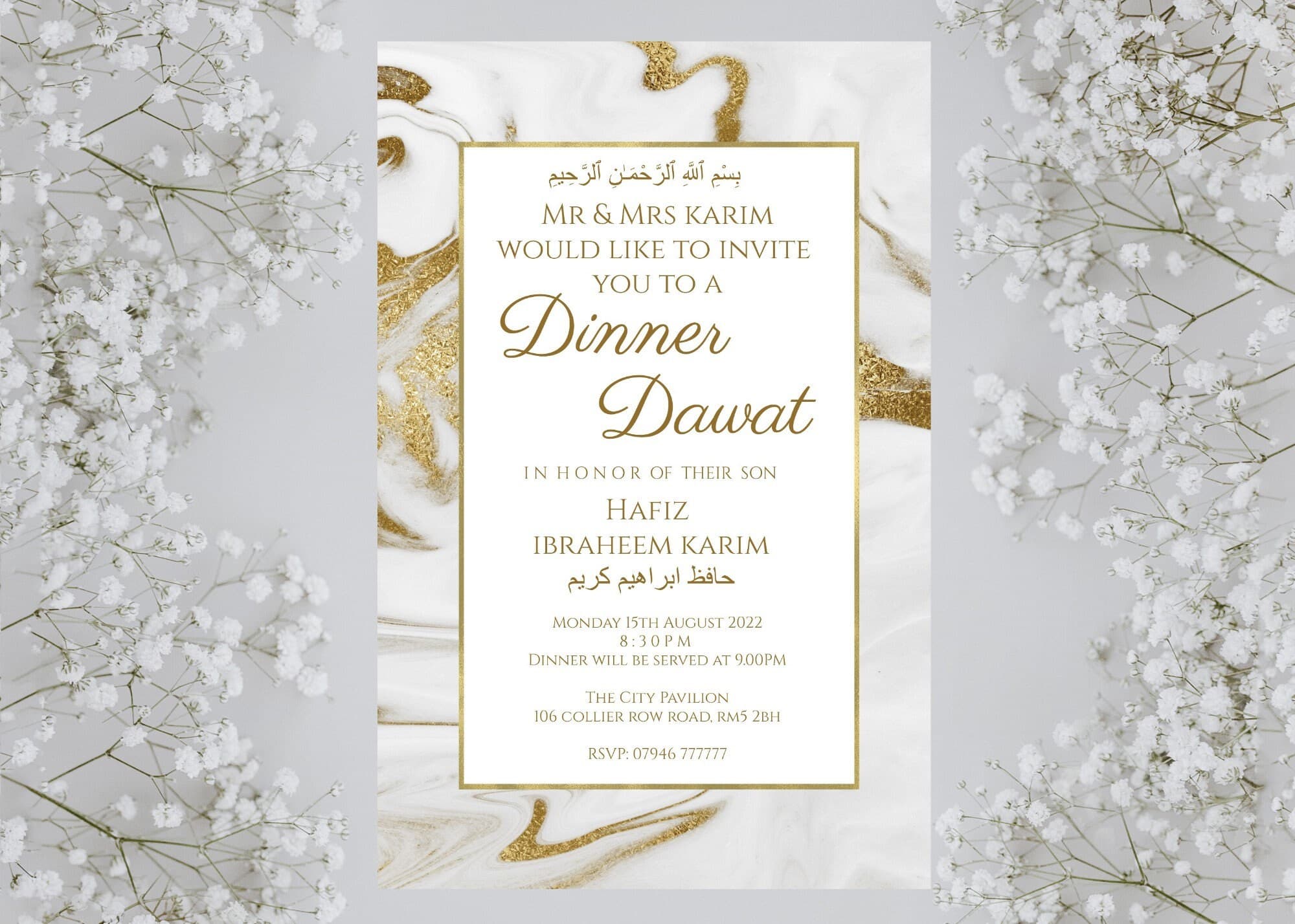 Digital Invitation, Digital Party Invite, Invitation For Him or Her, Smartphone Invitation, Dinner Invite - image 3