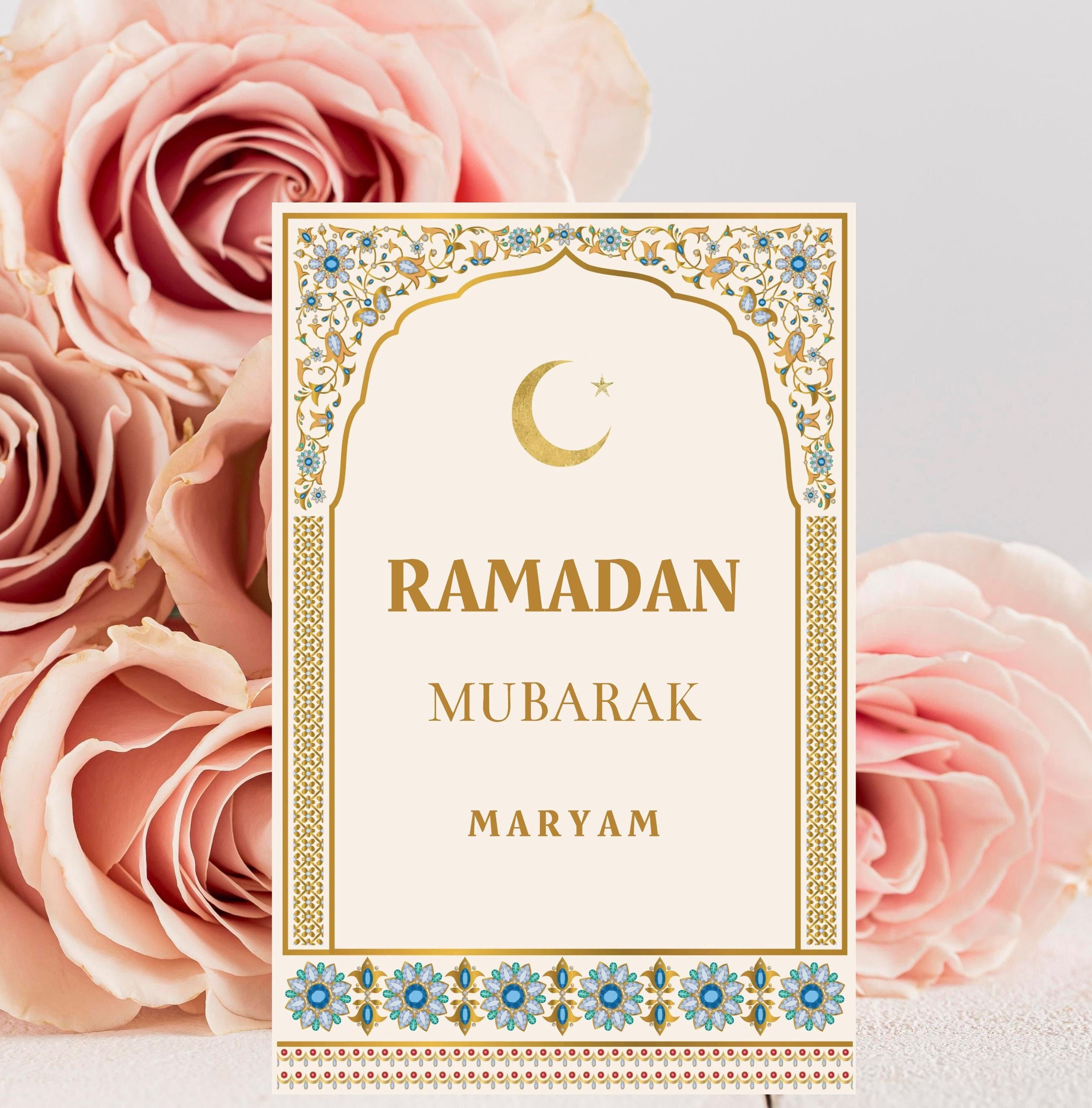 Ramadan Mubarak Greeting Card, Aesthetic Ramadan Greeting Card,Ramadan Kareem, Ramadan 2025,Islamic Gifts,Personalised