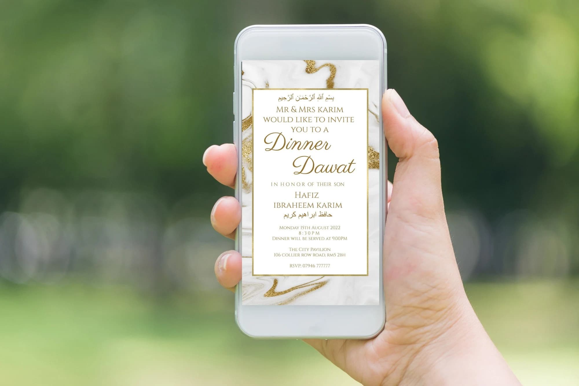 Digital Invitation, Digital Party Invite, Invitation For Him or Her, Smartphone Invitation, Dinner Invite